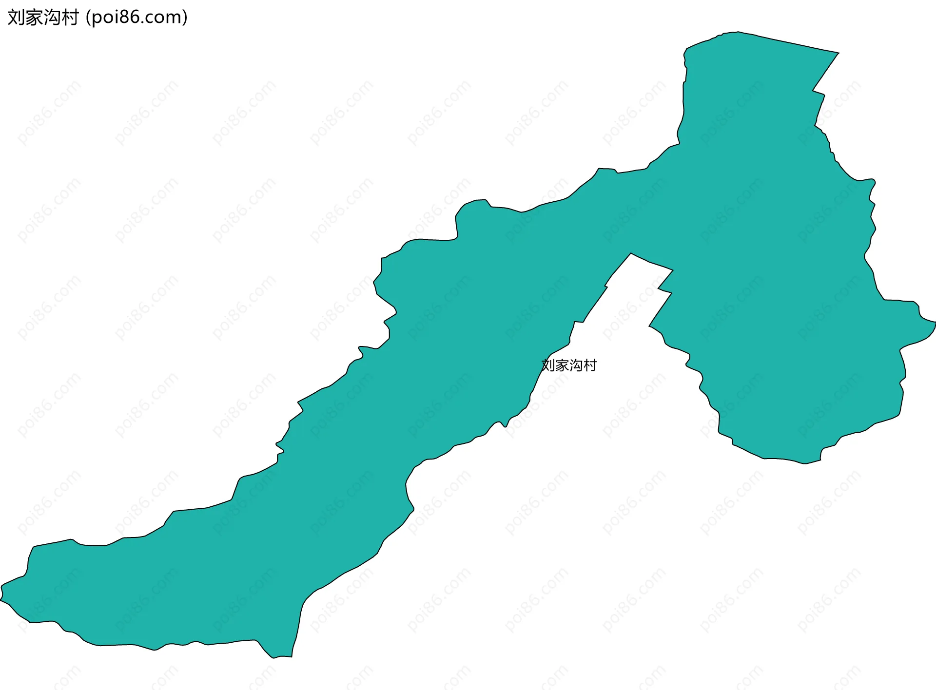 刘家沟村边界地图