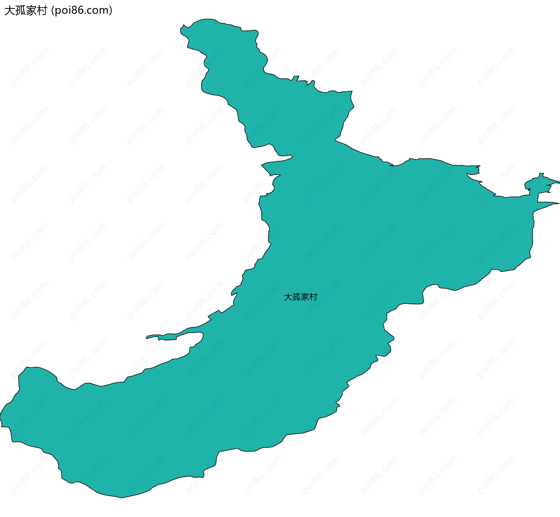 大孤家村边界地图