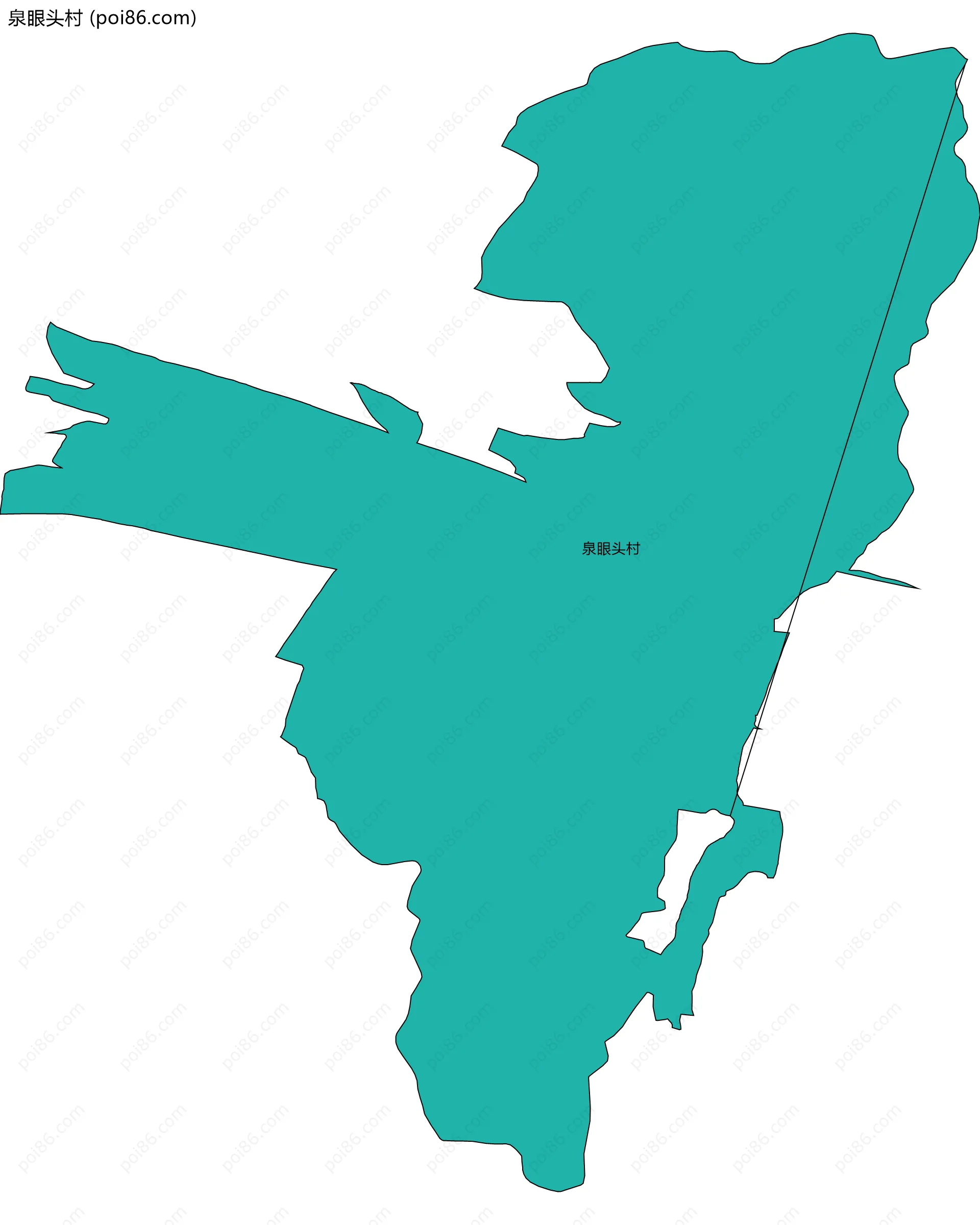 泉眼头村边界地图