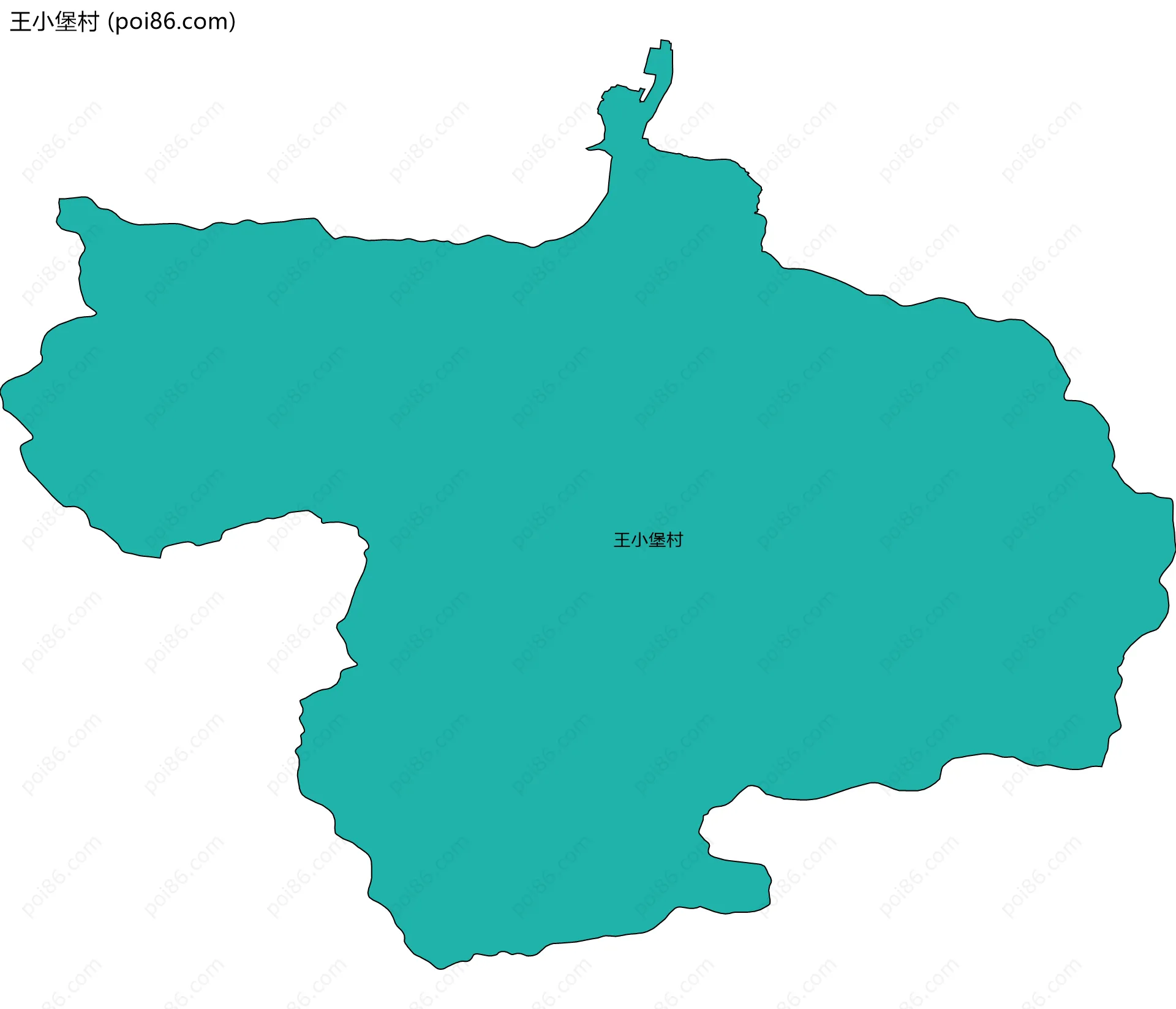 王小堡村边界地图