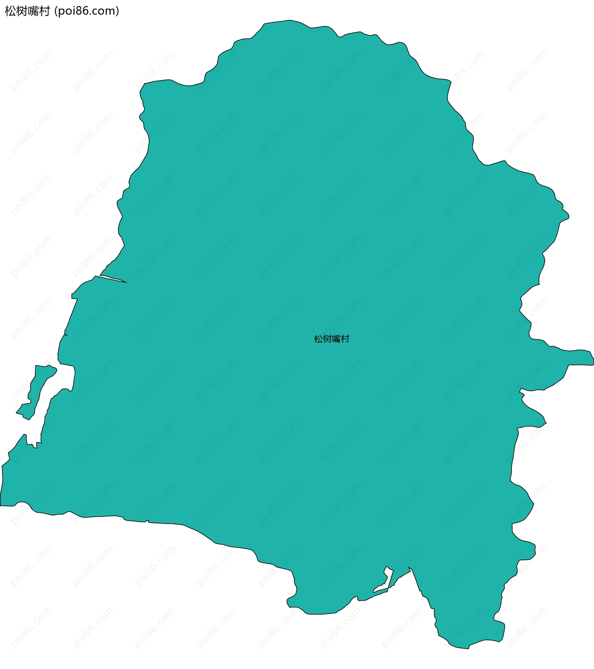 松树嘴村边界地图