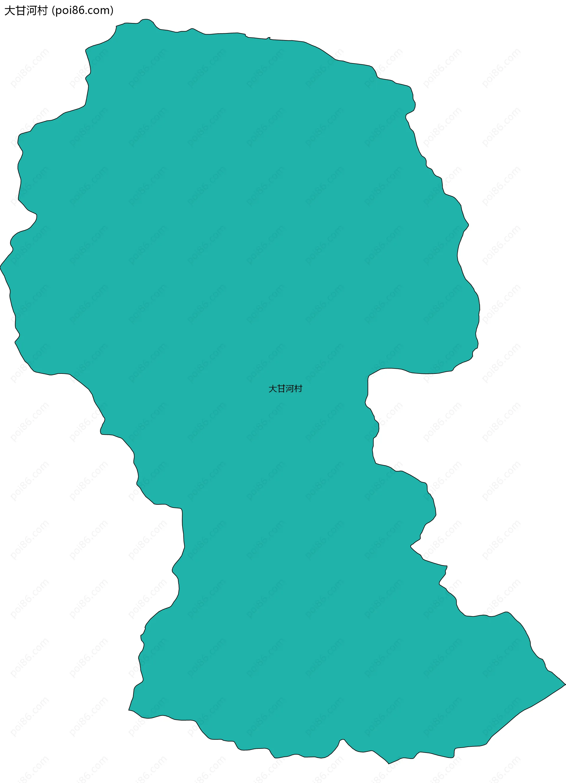 大甘河村边界地图