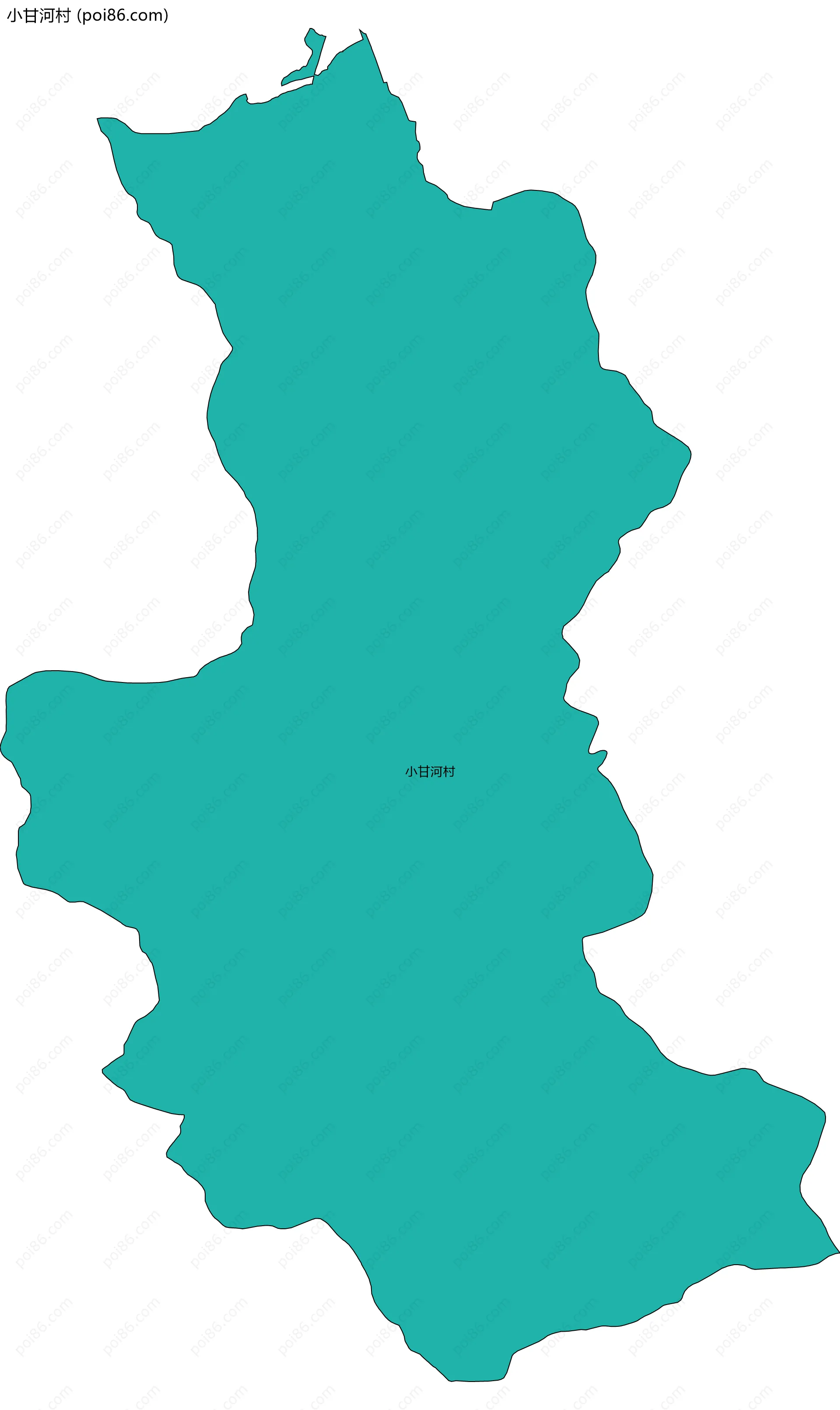 小甘河村边界地图