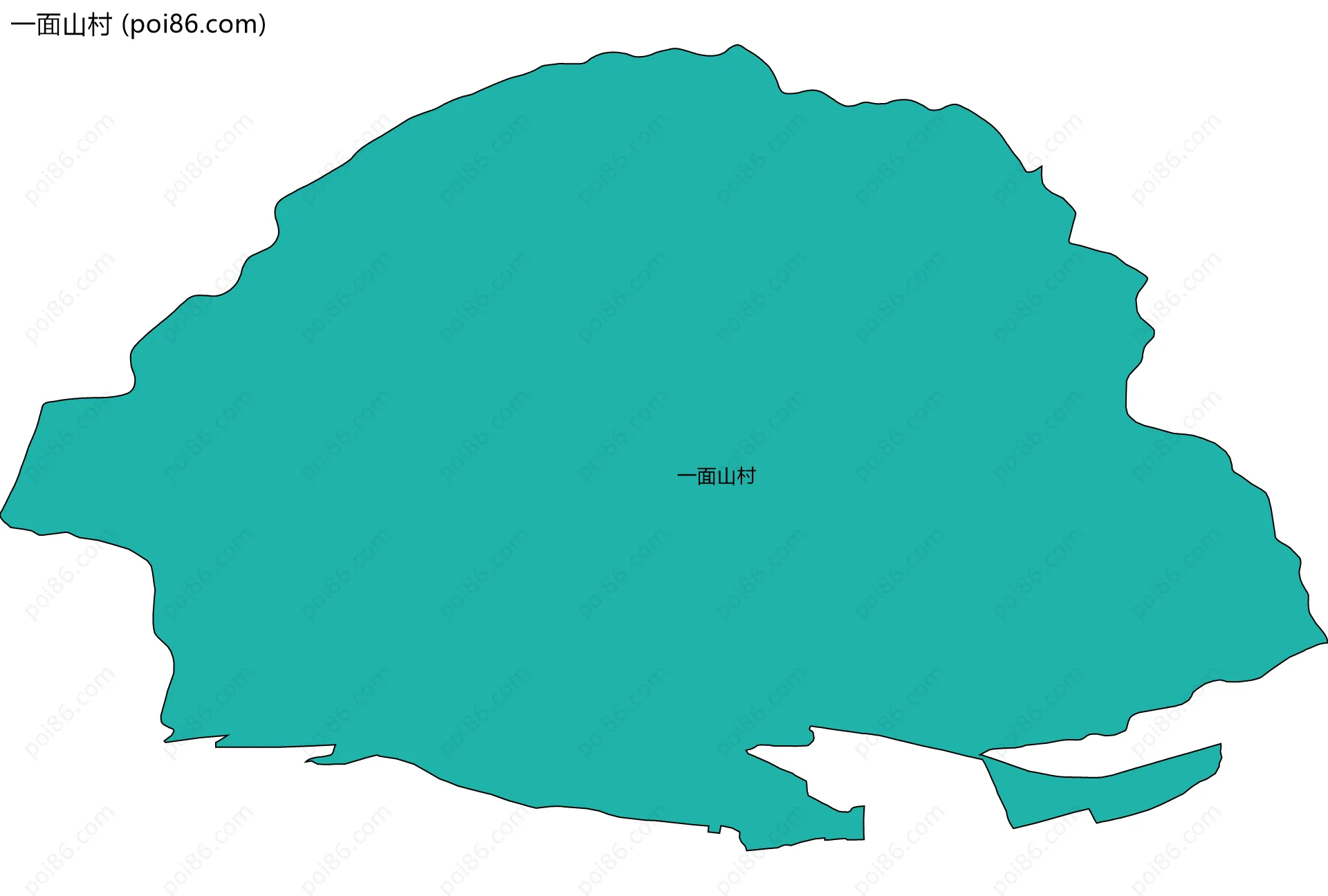 一面山村边界地图