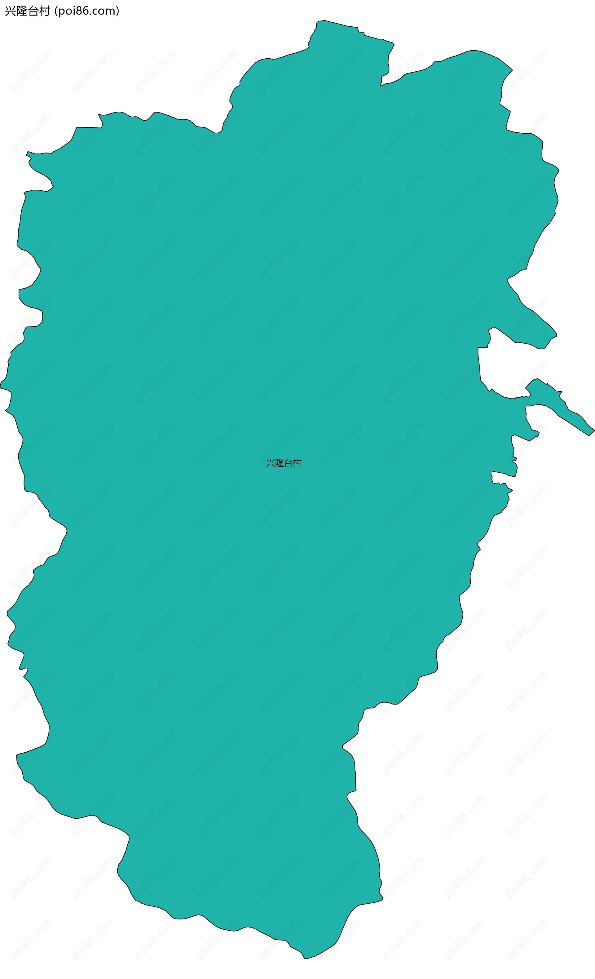 兴隆台村边界地图