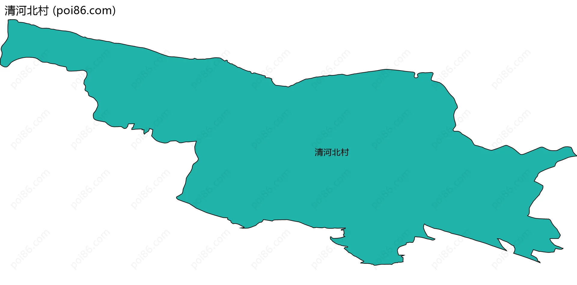 清河北村边界地图