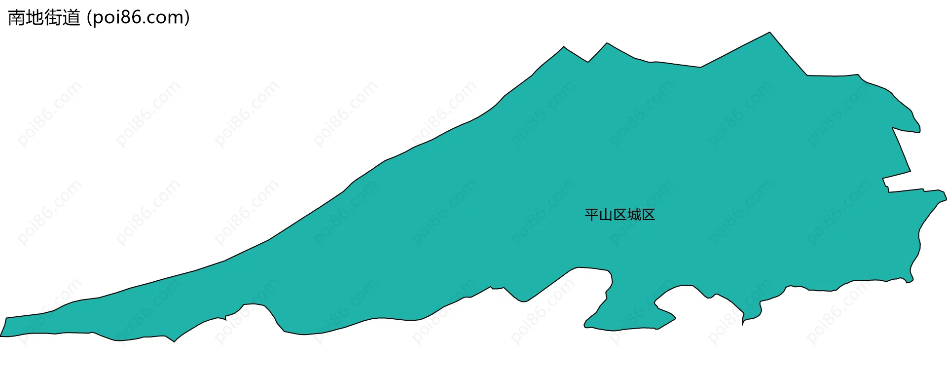 南地街道边界地图(五级行政区划)