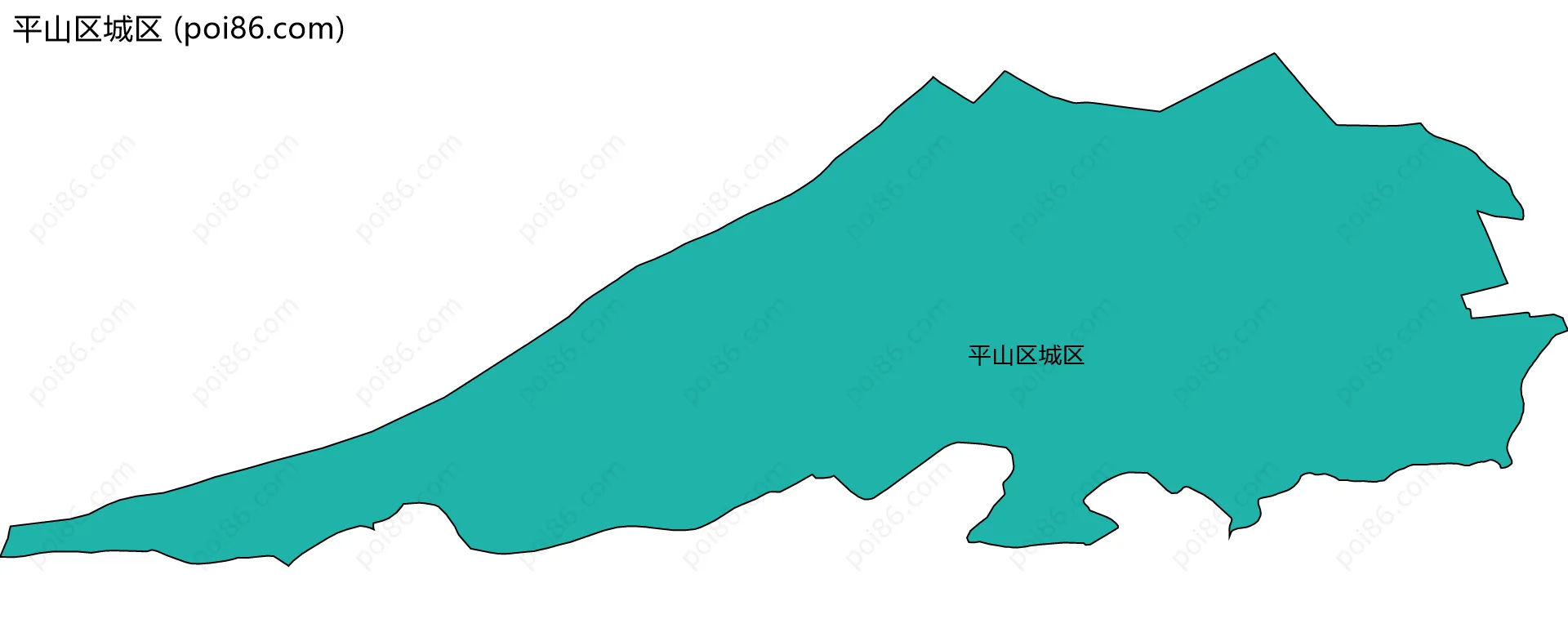 平山区城区边界地图