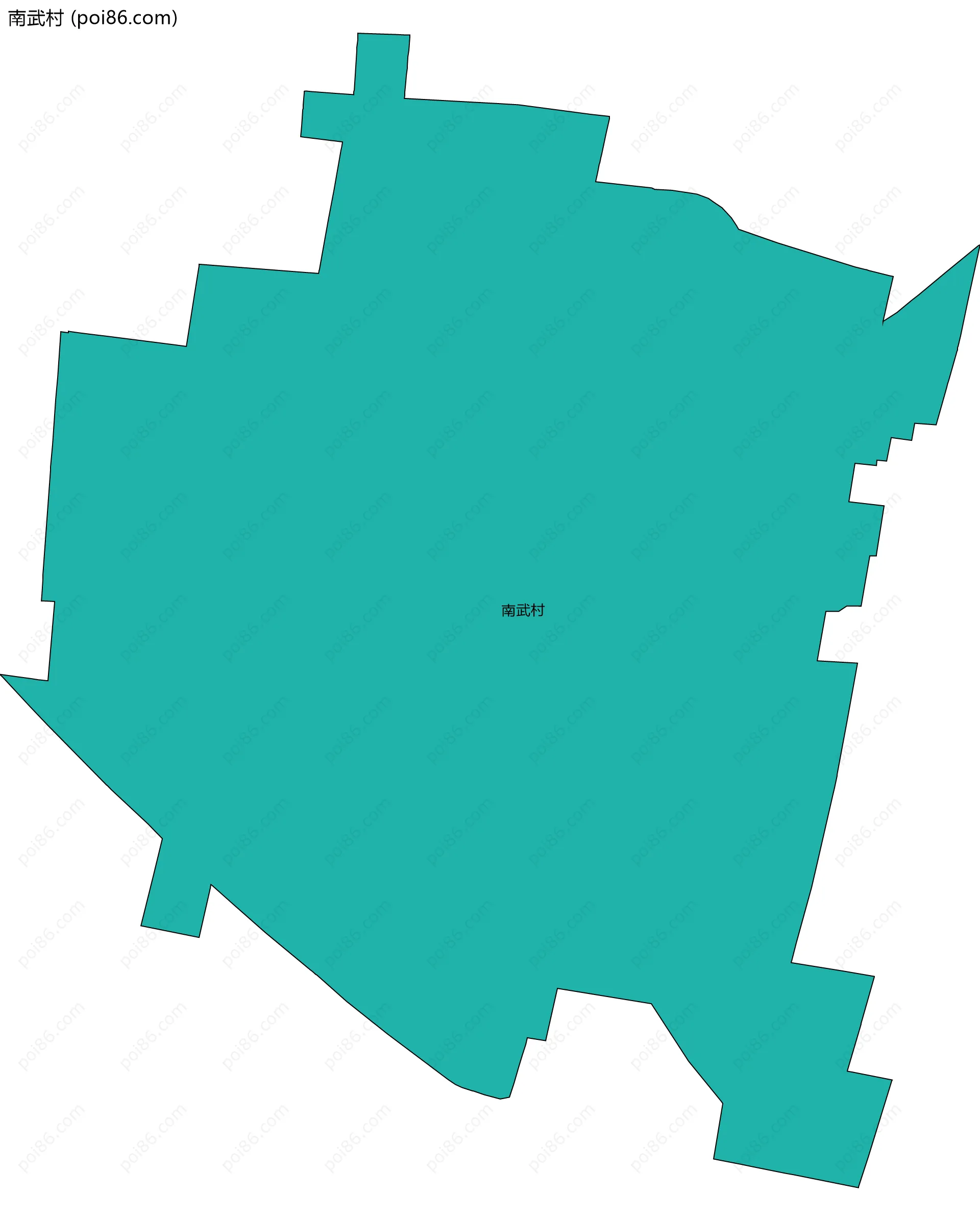 南武村边界地图