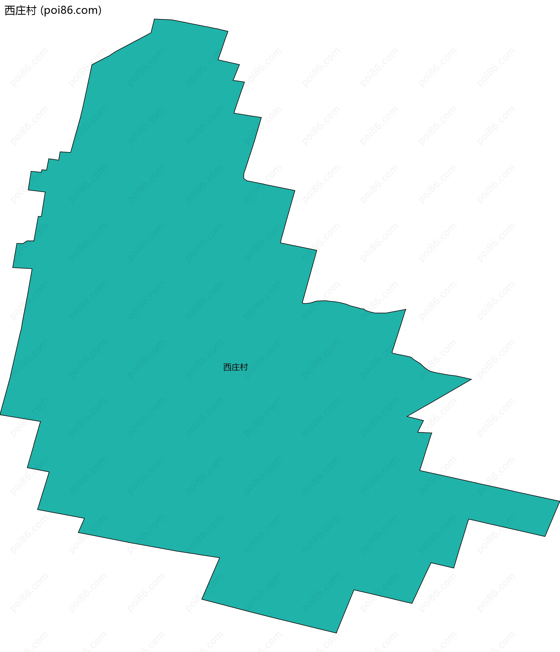 西庄村边界地图