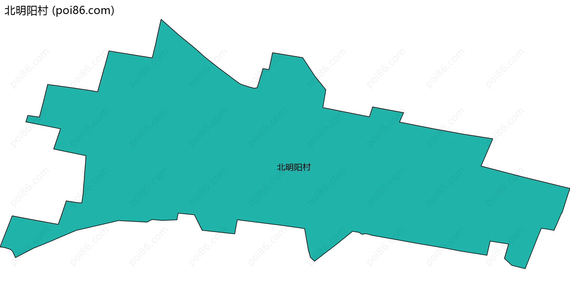 北明阳村边界地图