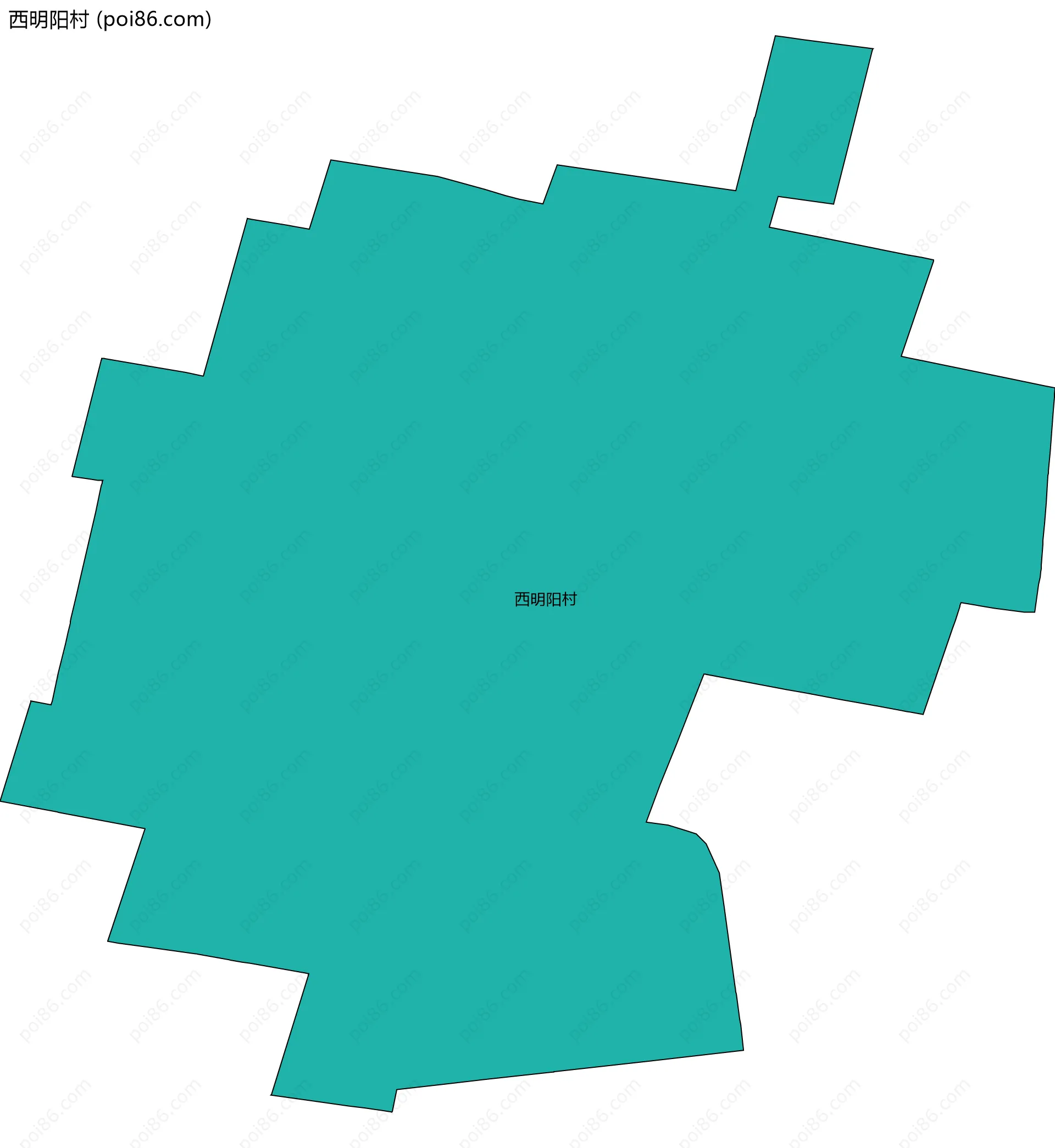 西明阳村边界地图