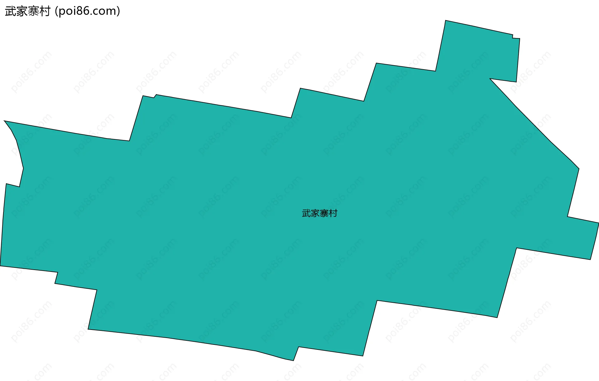 武家寨村边界地图