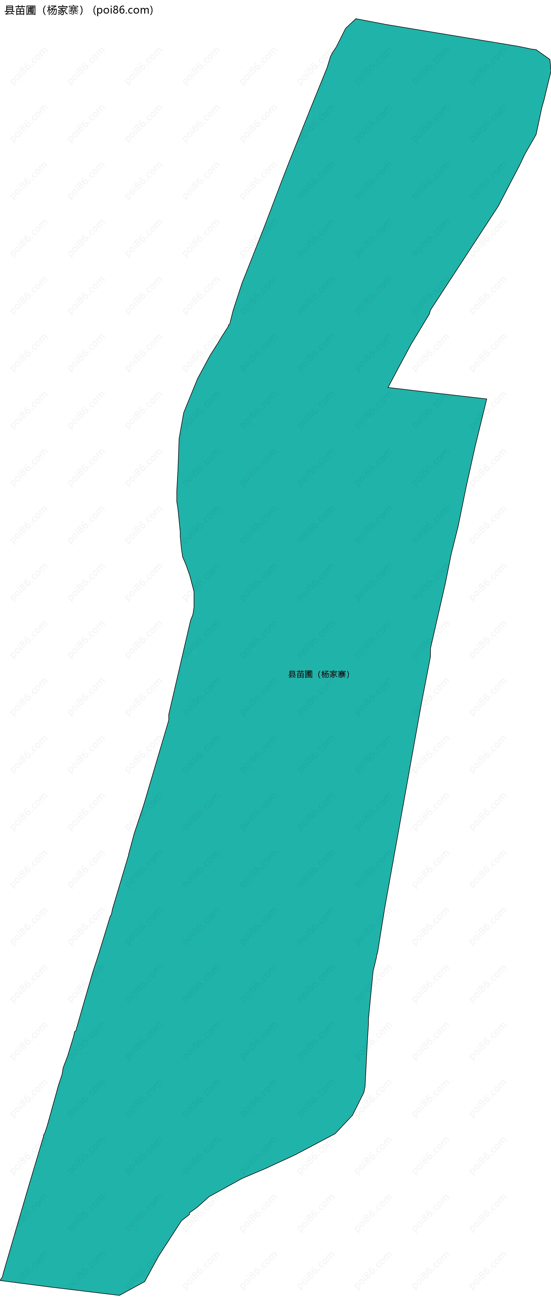 县苗圃（杨家寨）边界地图