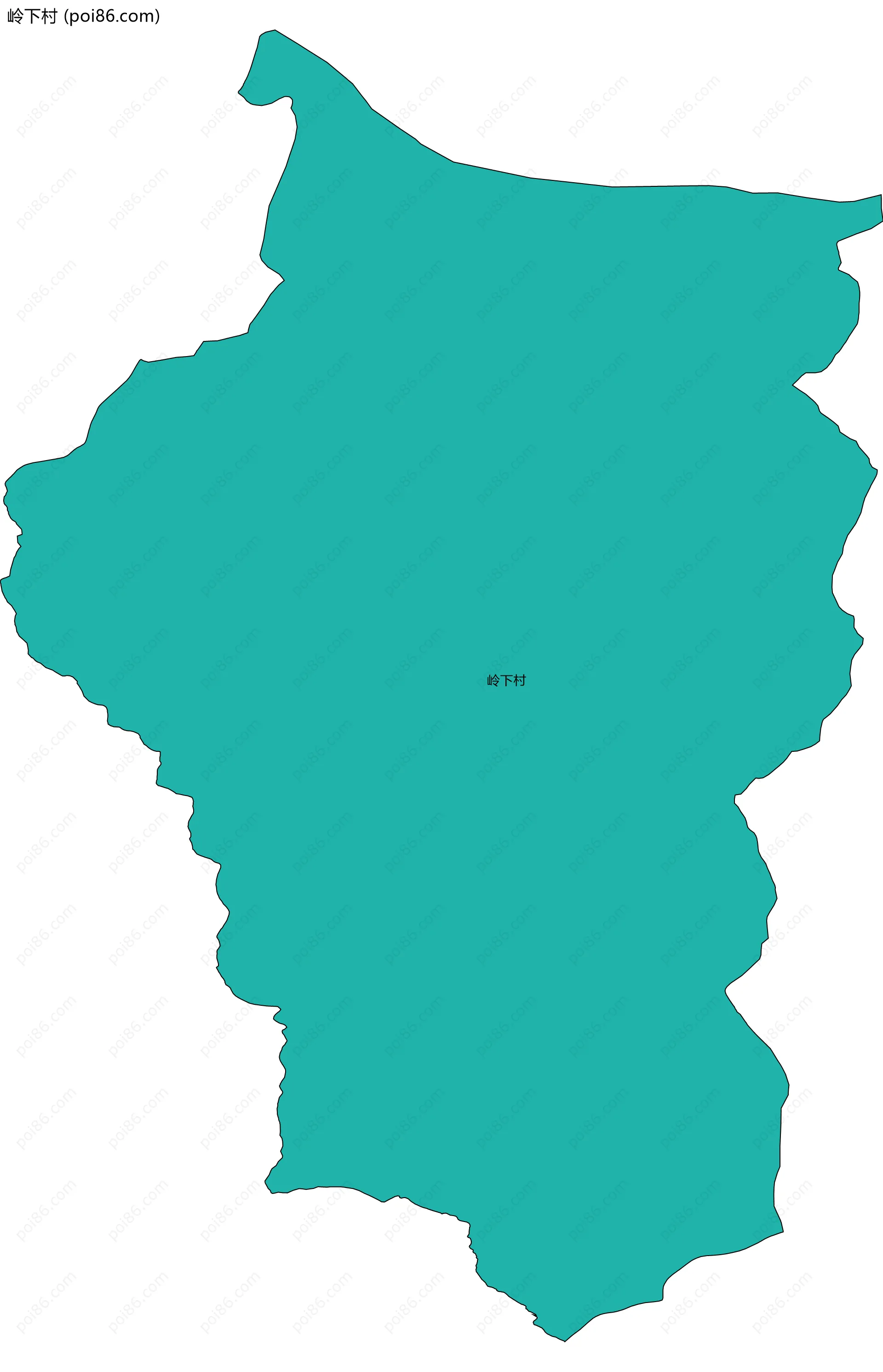 岭下村边界地图