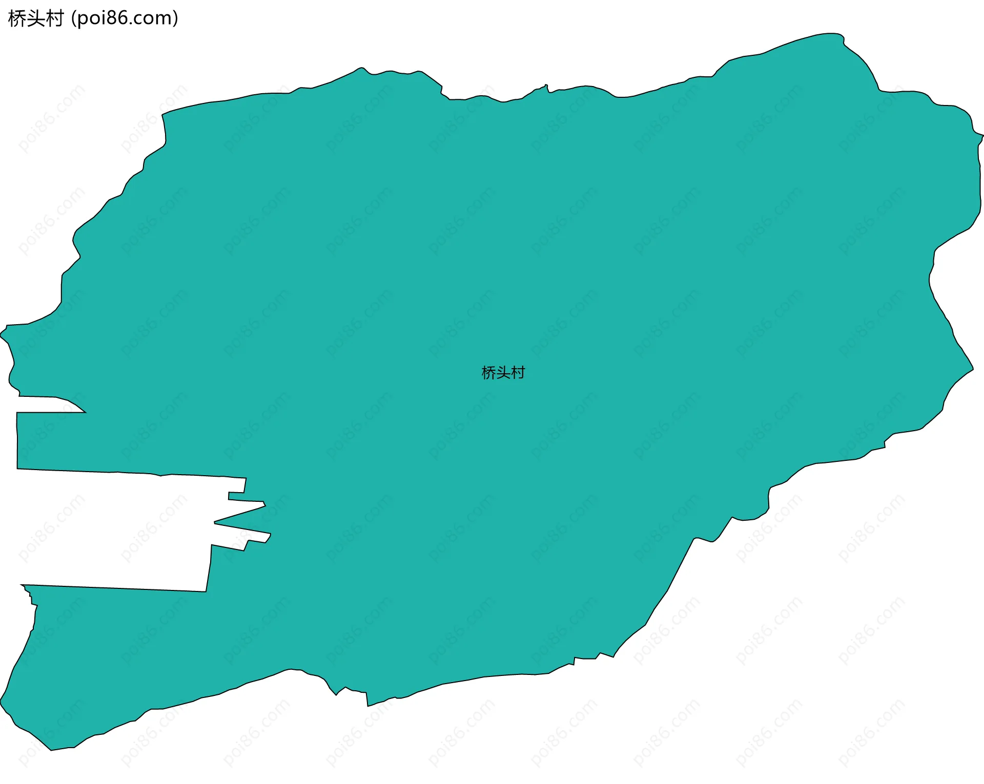 桥头村边界地图