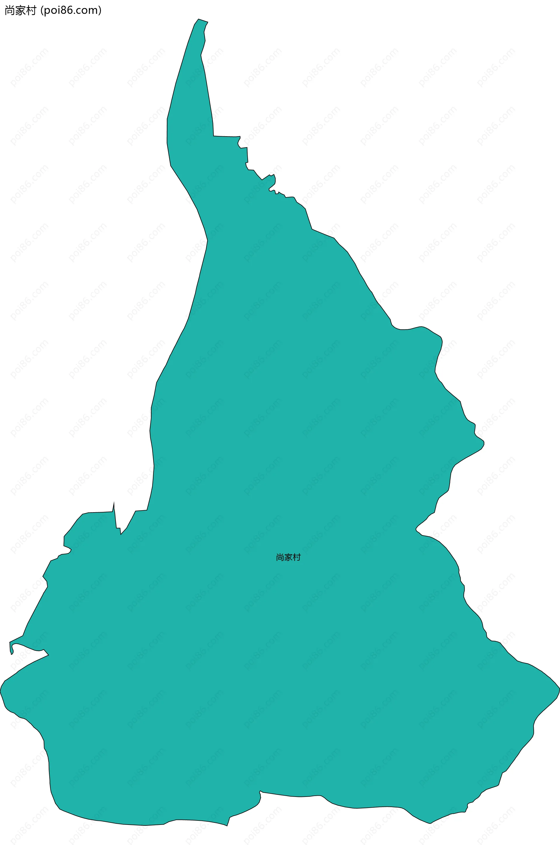 尚家村边界地图
