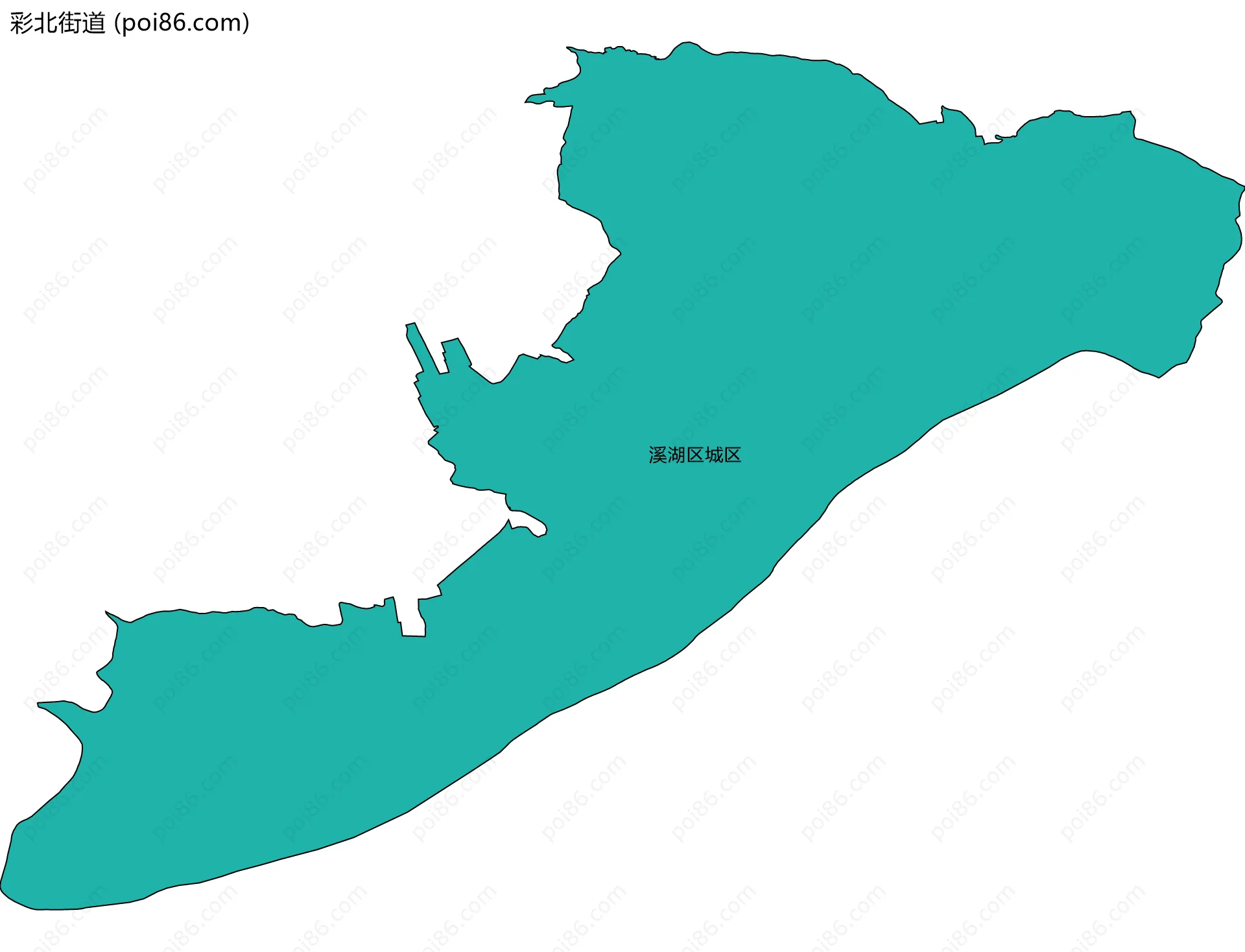 彩北街道边界地图(五级行政区划)