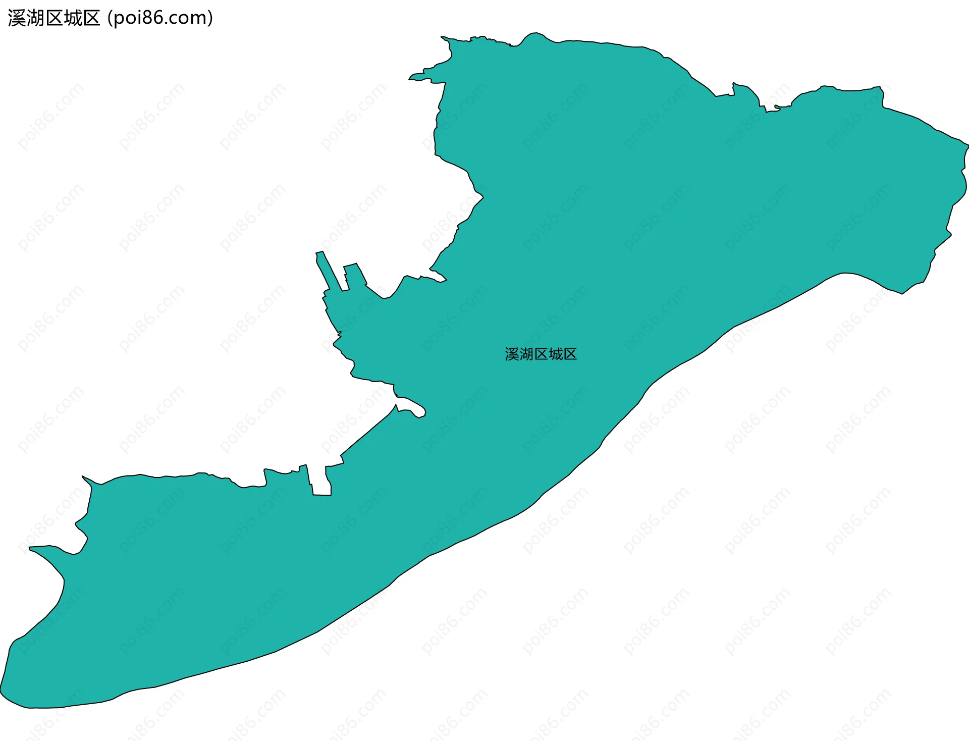溪湖区城区边界地图