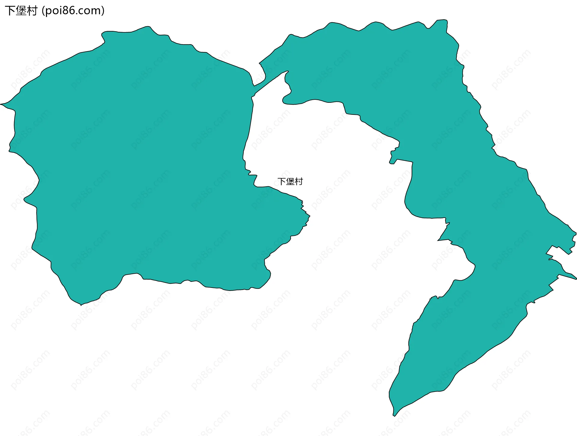 下堡村边界地图