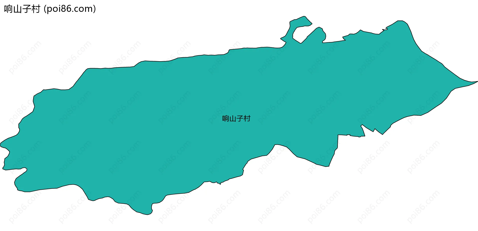 响山子村边界地图