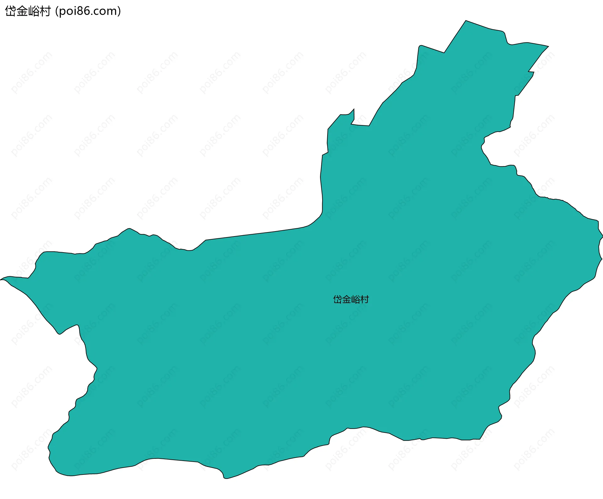 岱金峪村边界地图