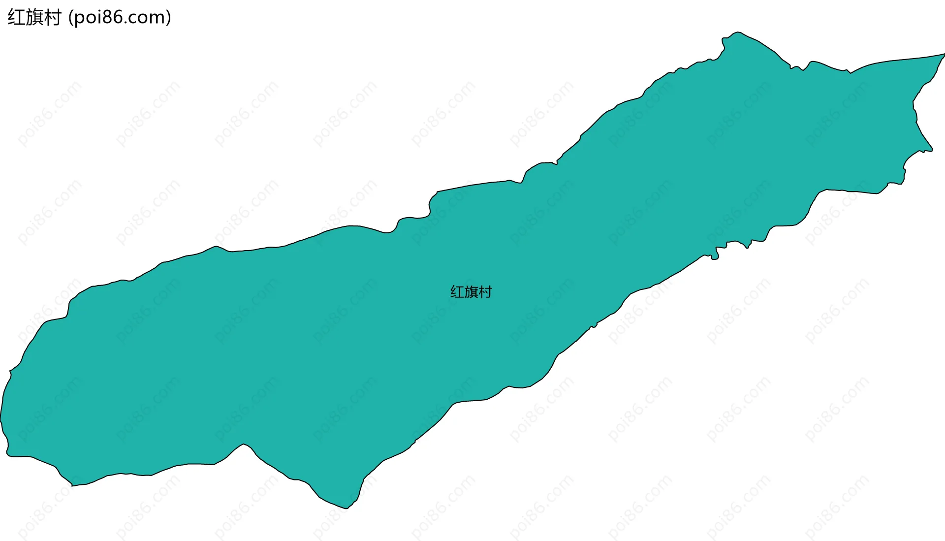 红旗村边界地图