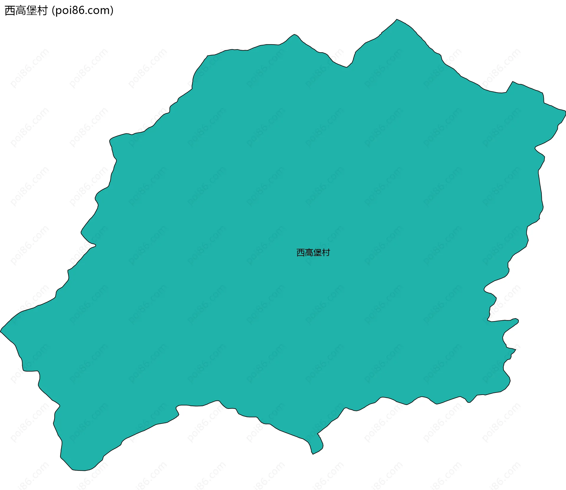 西高堡村边界地图
