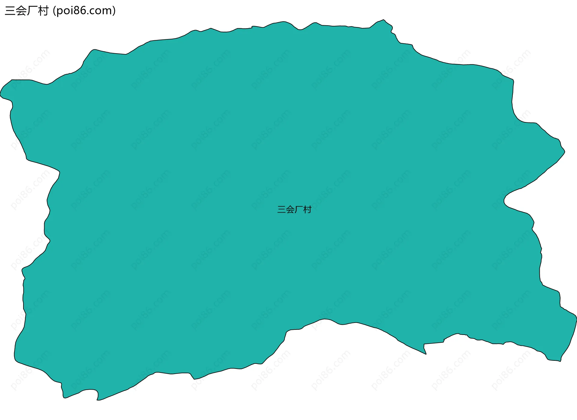 三会厂村边界地图