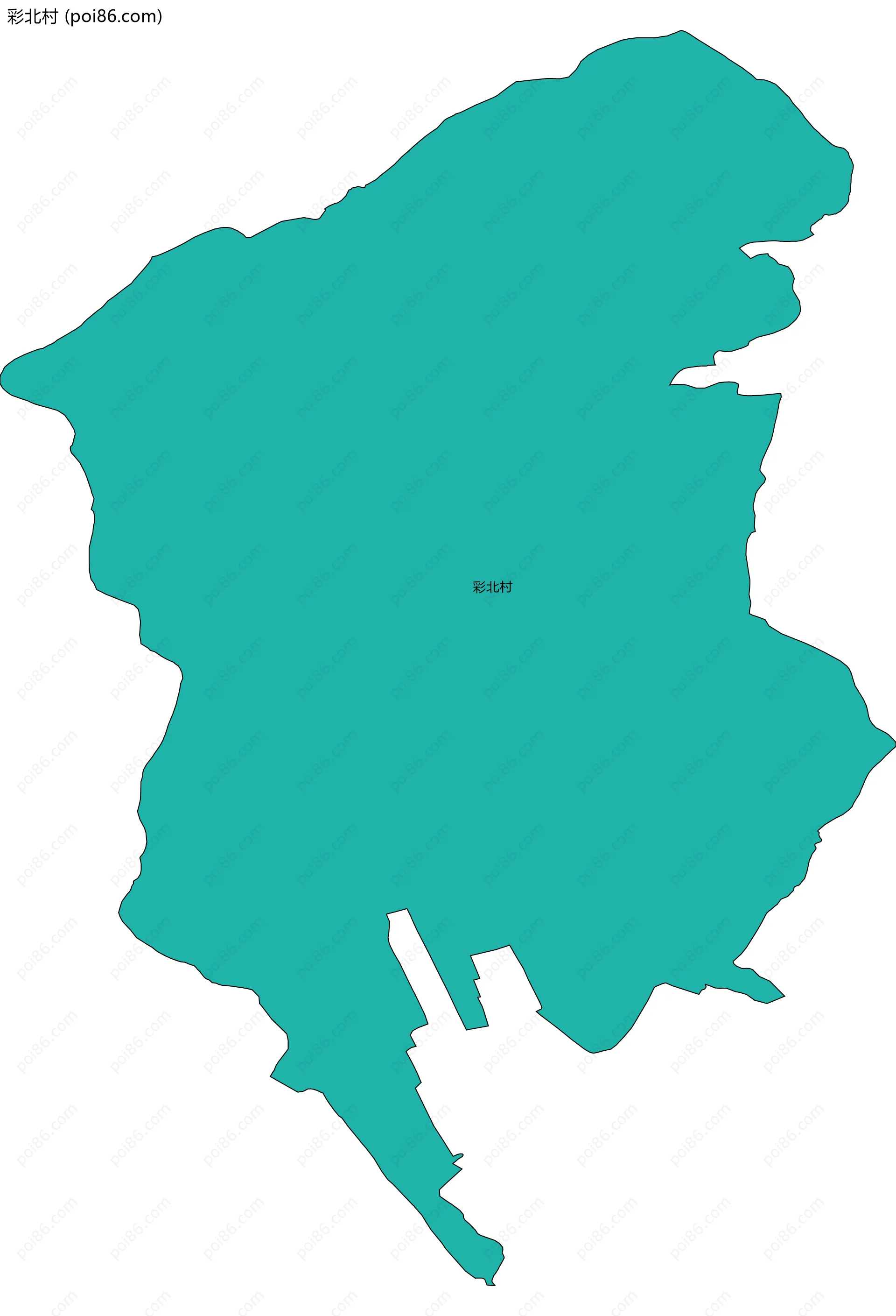 彩北村边界地图