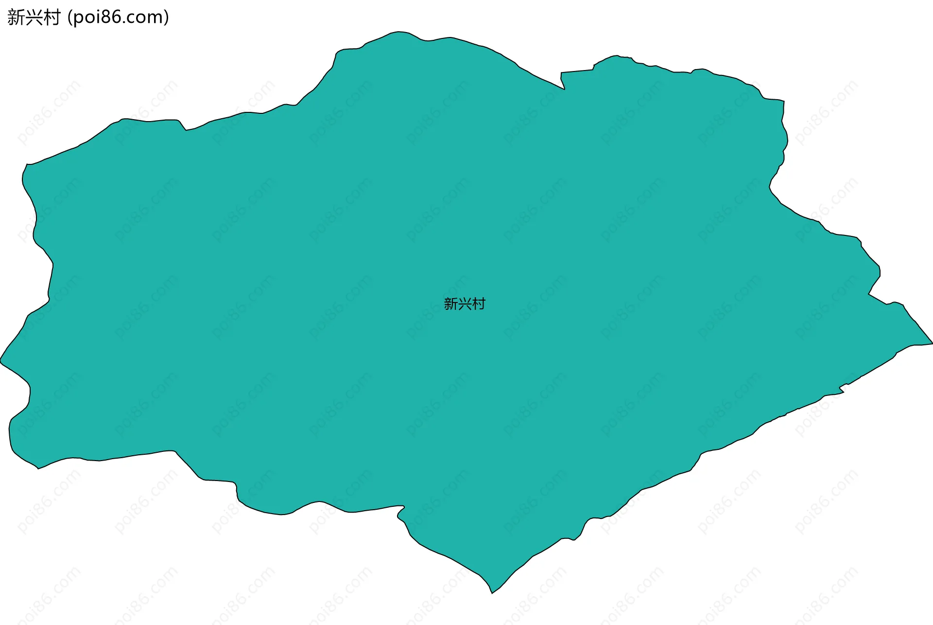 新兴村边界地图