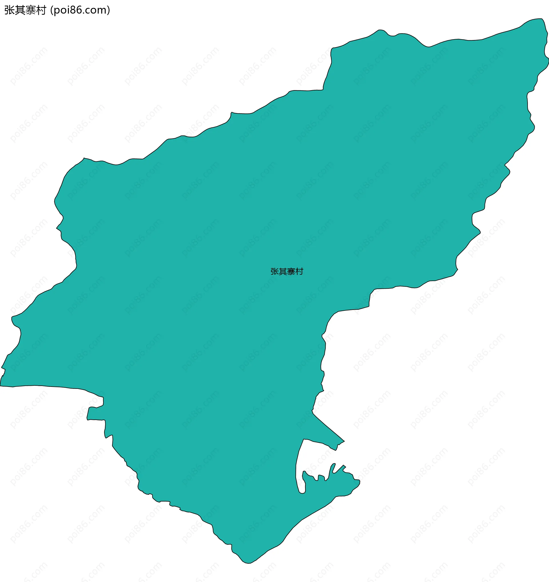 张其寨村边界地图