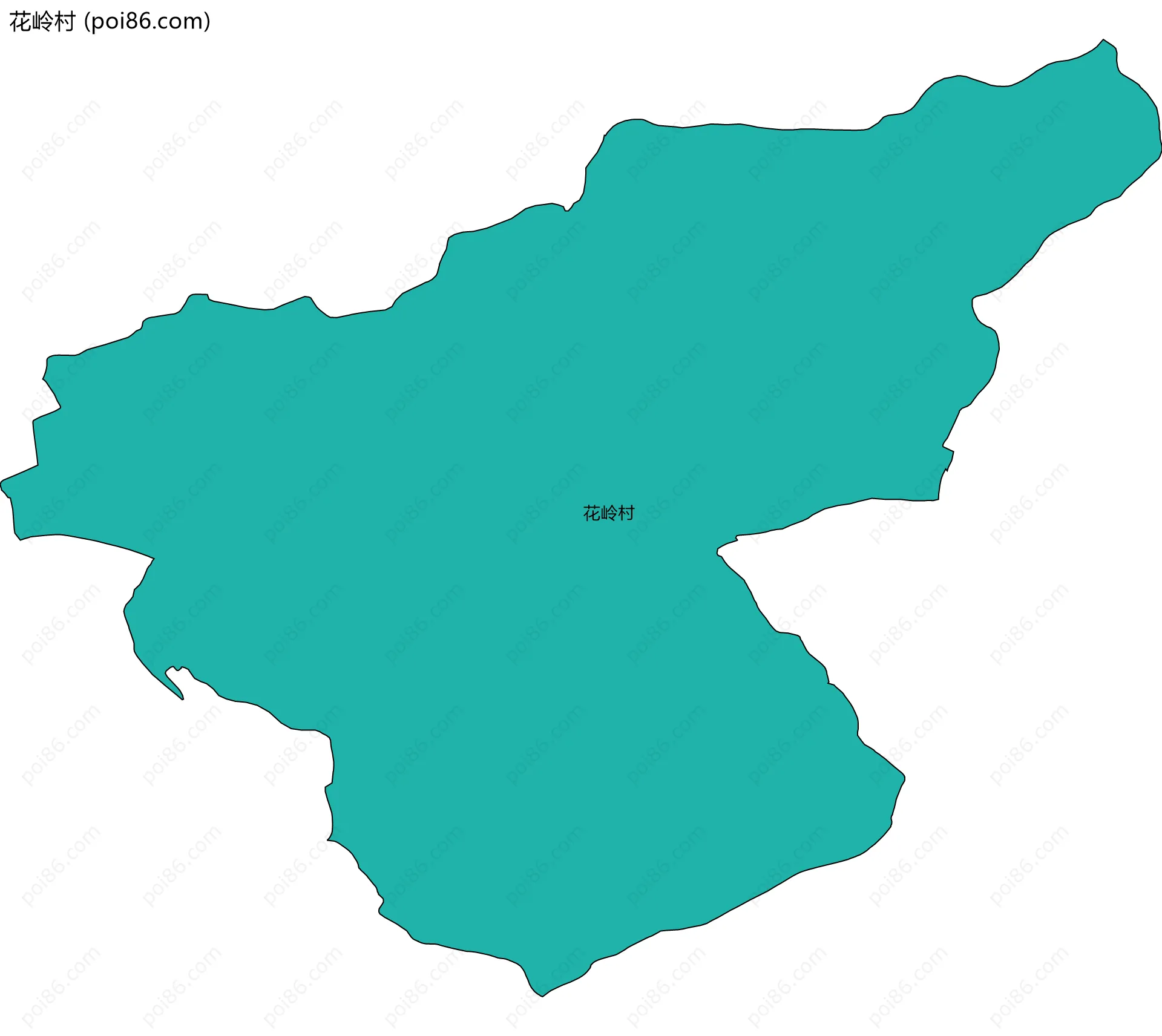 花岭村边界地图