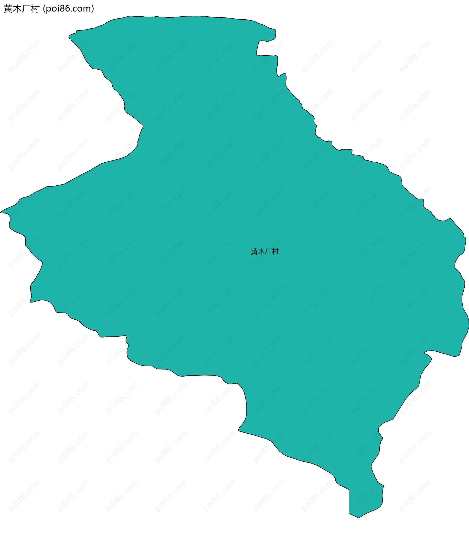 黄木厂村边界地图