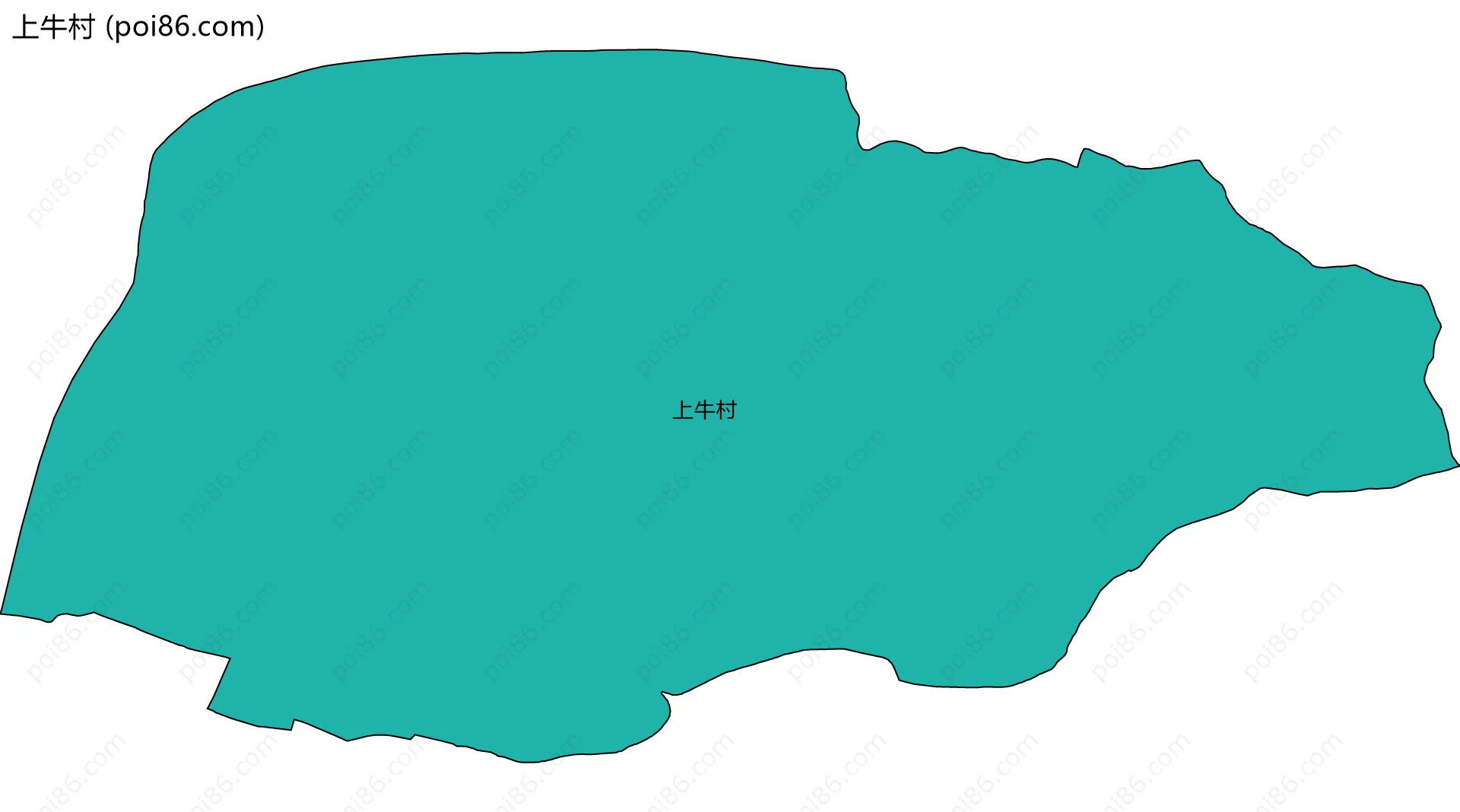 上牛村边界地图