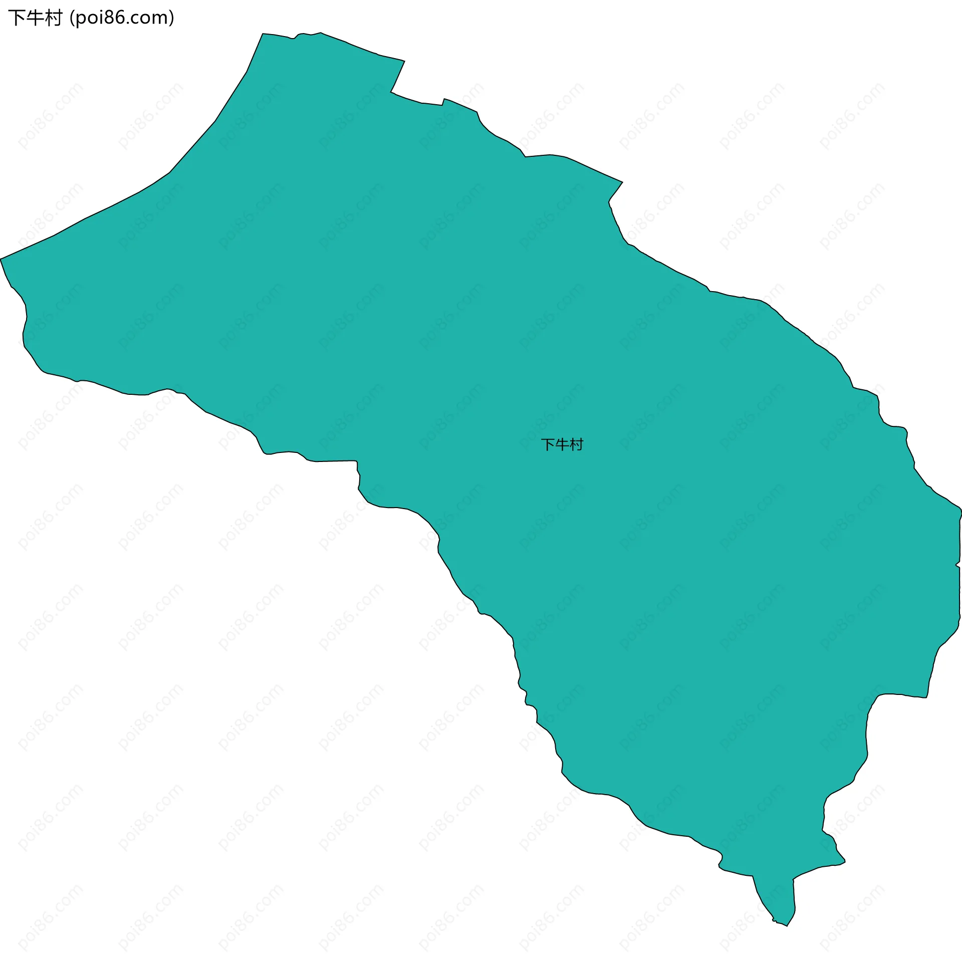 下牛村边界地图