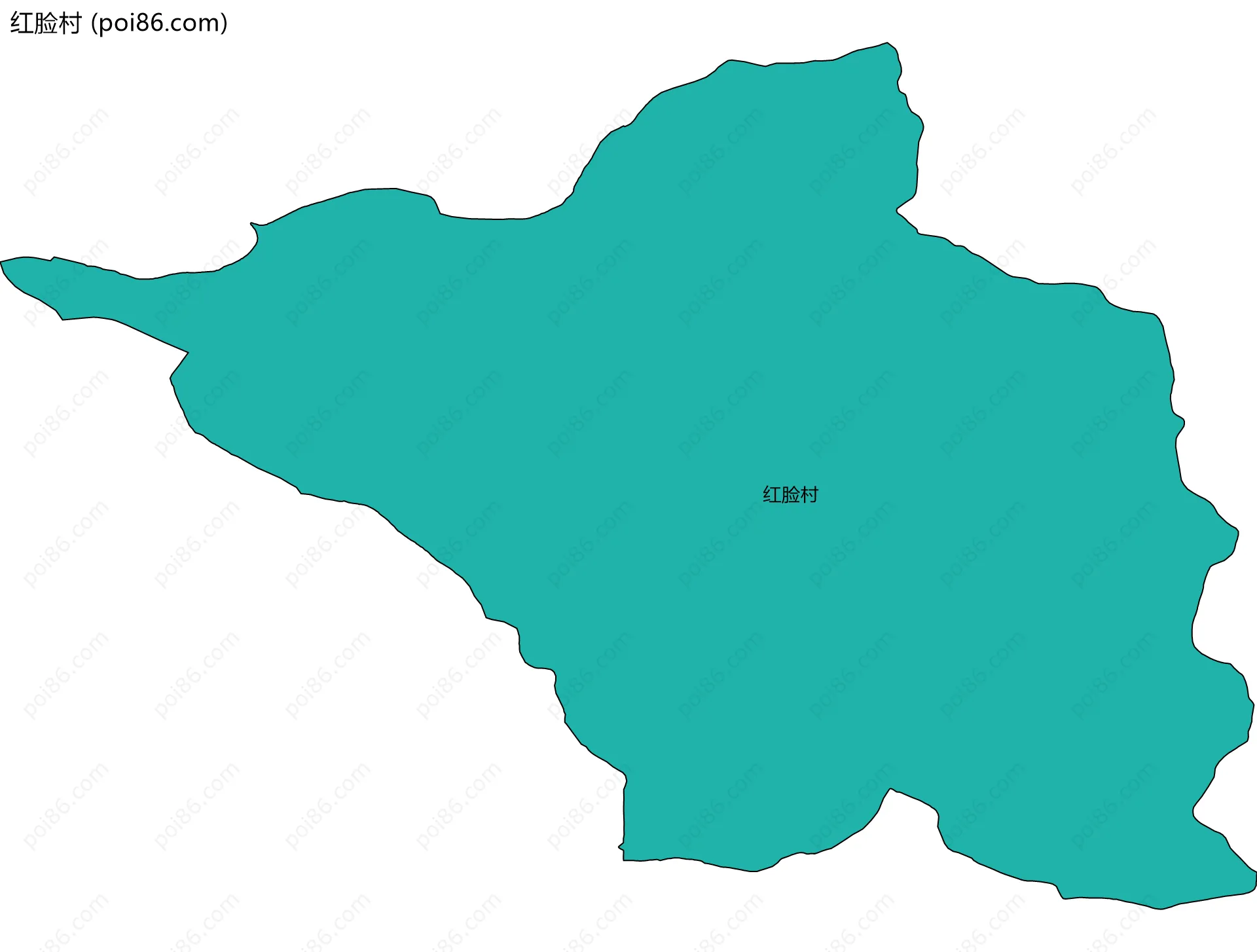 红脸村边界地图