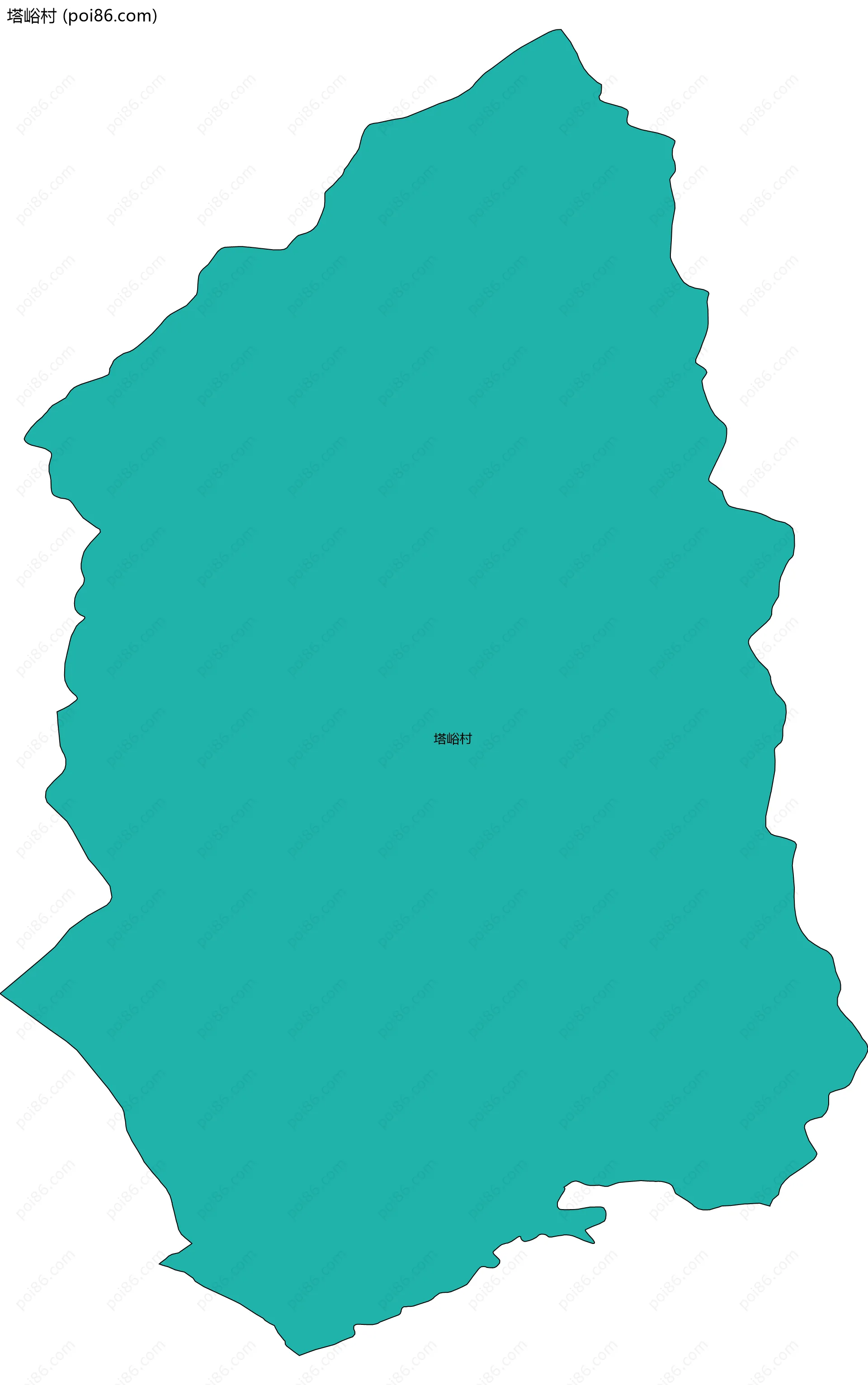 塔峪村边界地图