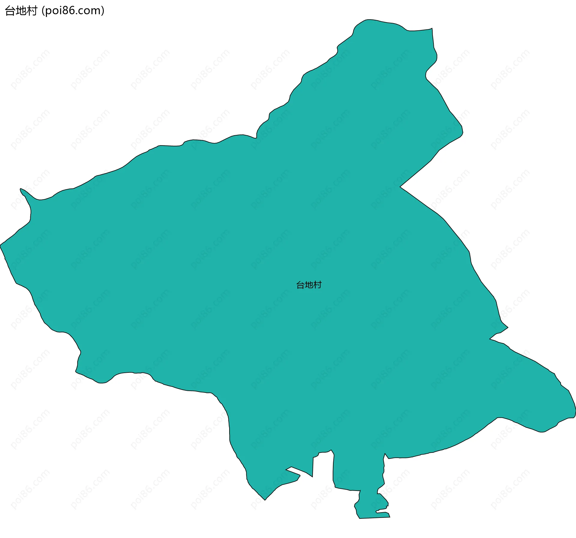 台地村边界地图