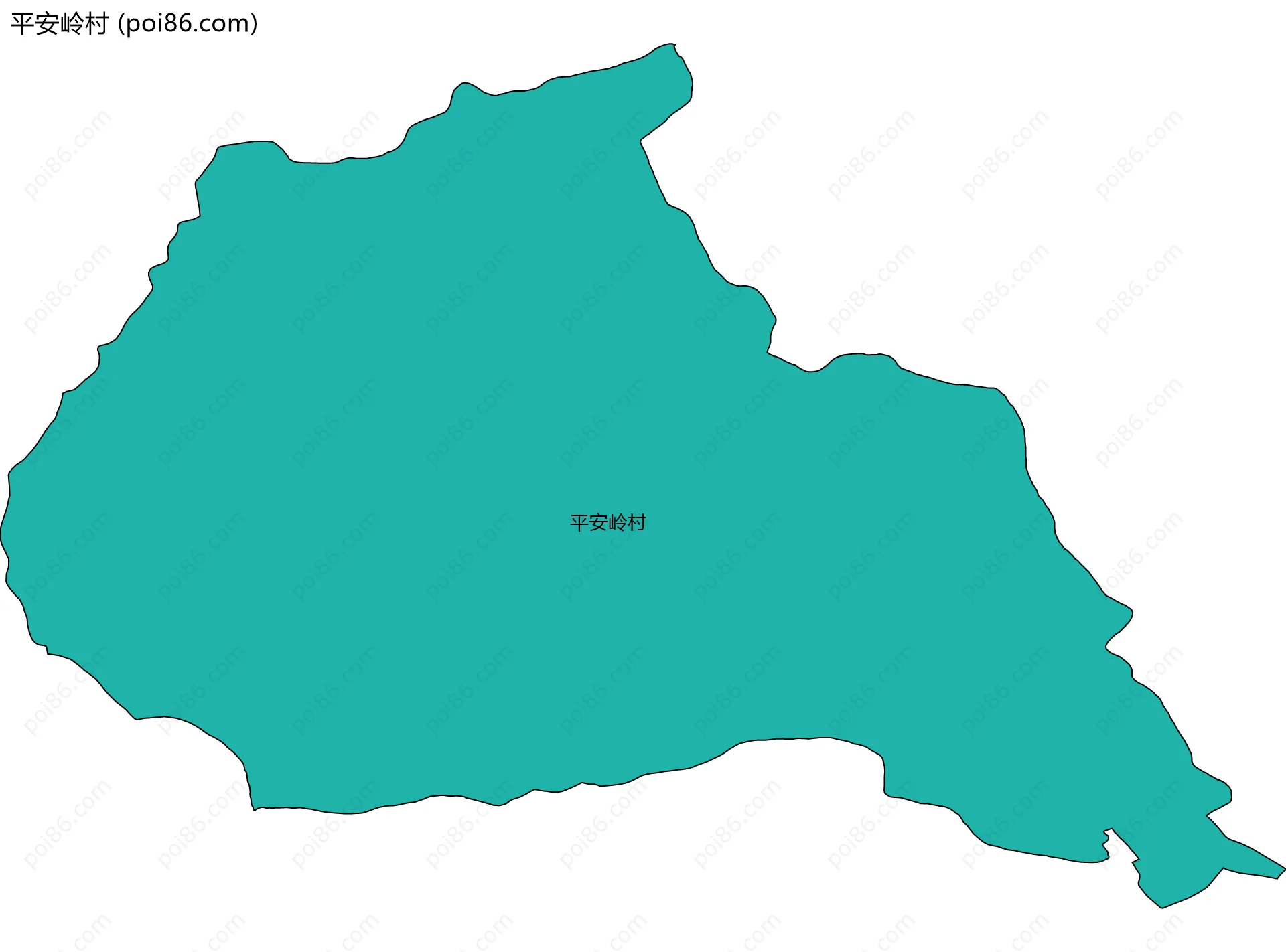 平安岭村边界地图