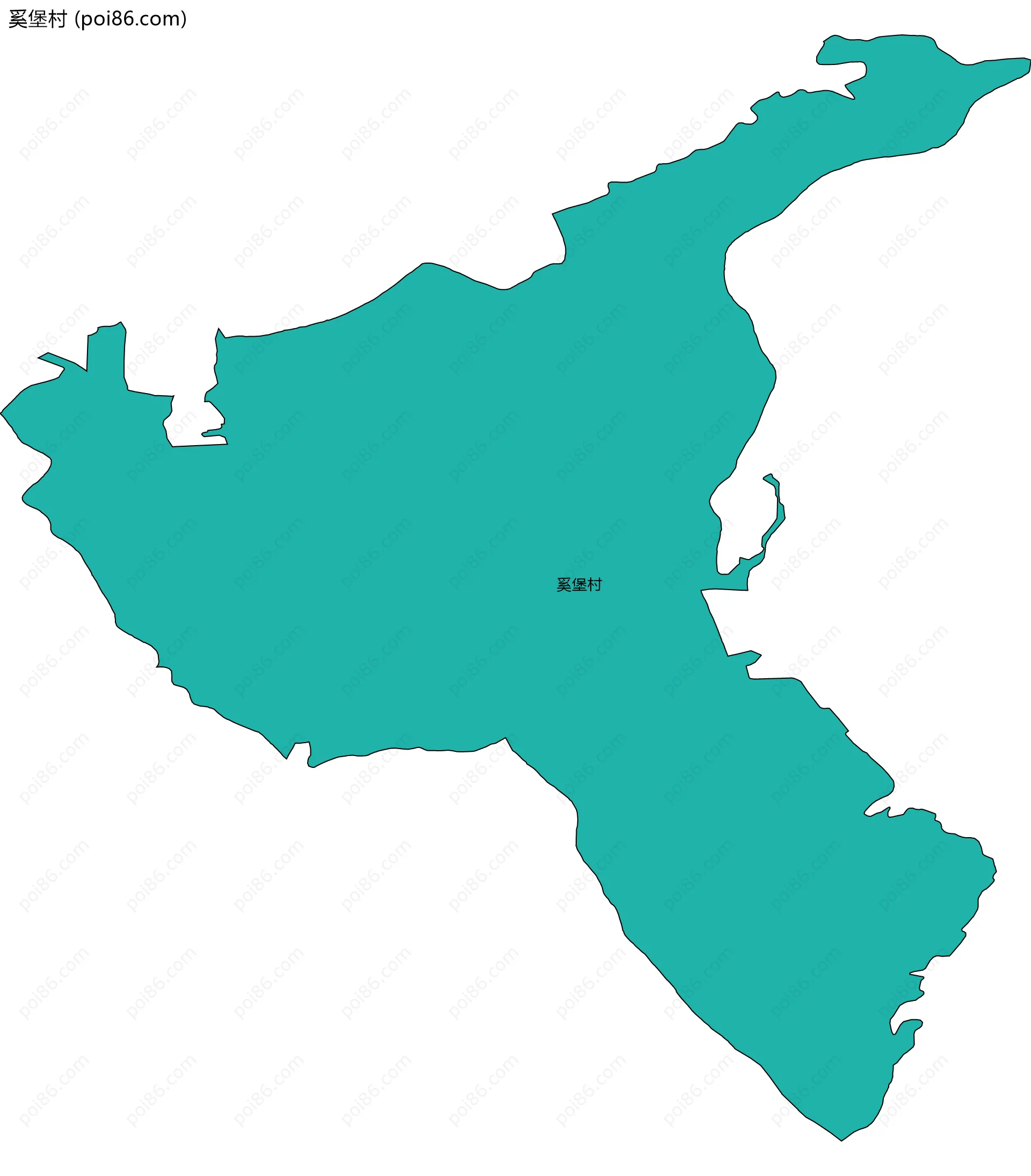 奚堡村边界地图