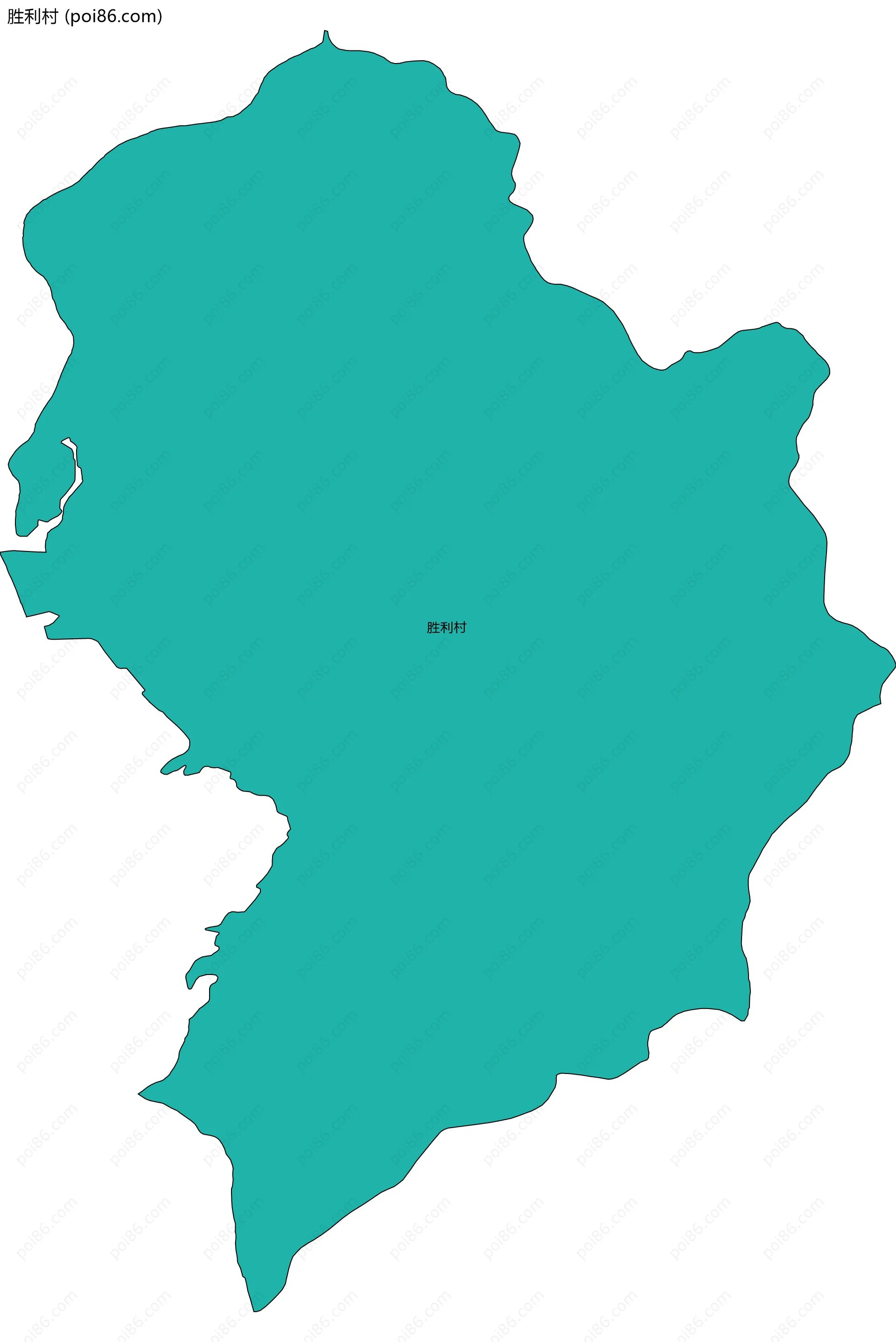 胜利村边界地图