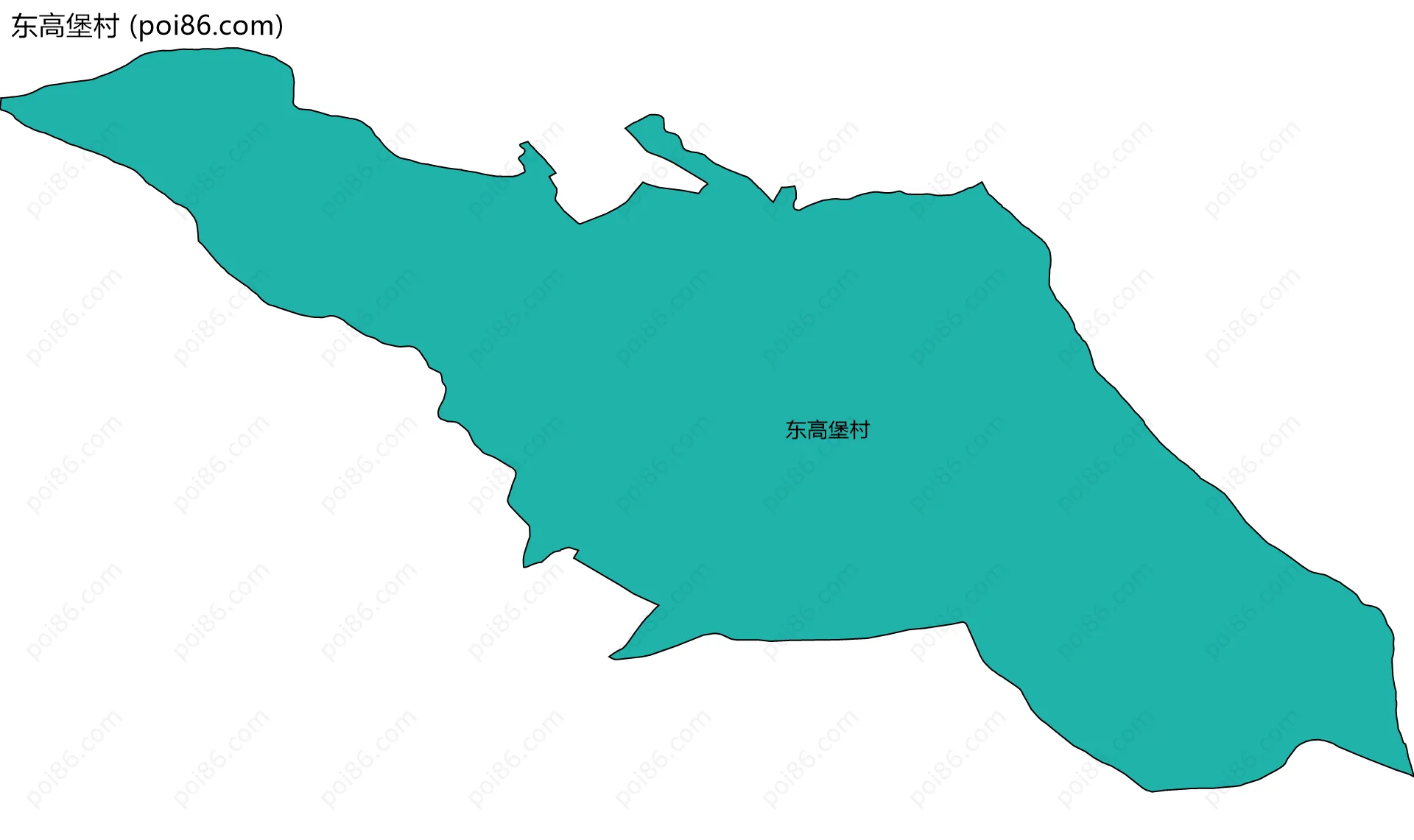 东高堡村边界地图