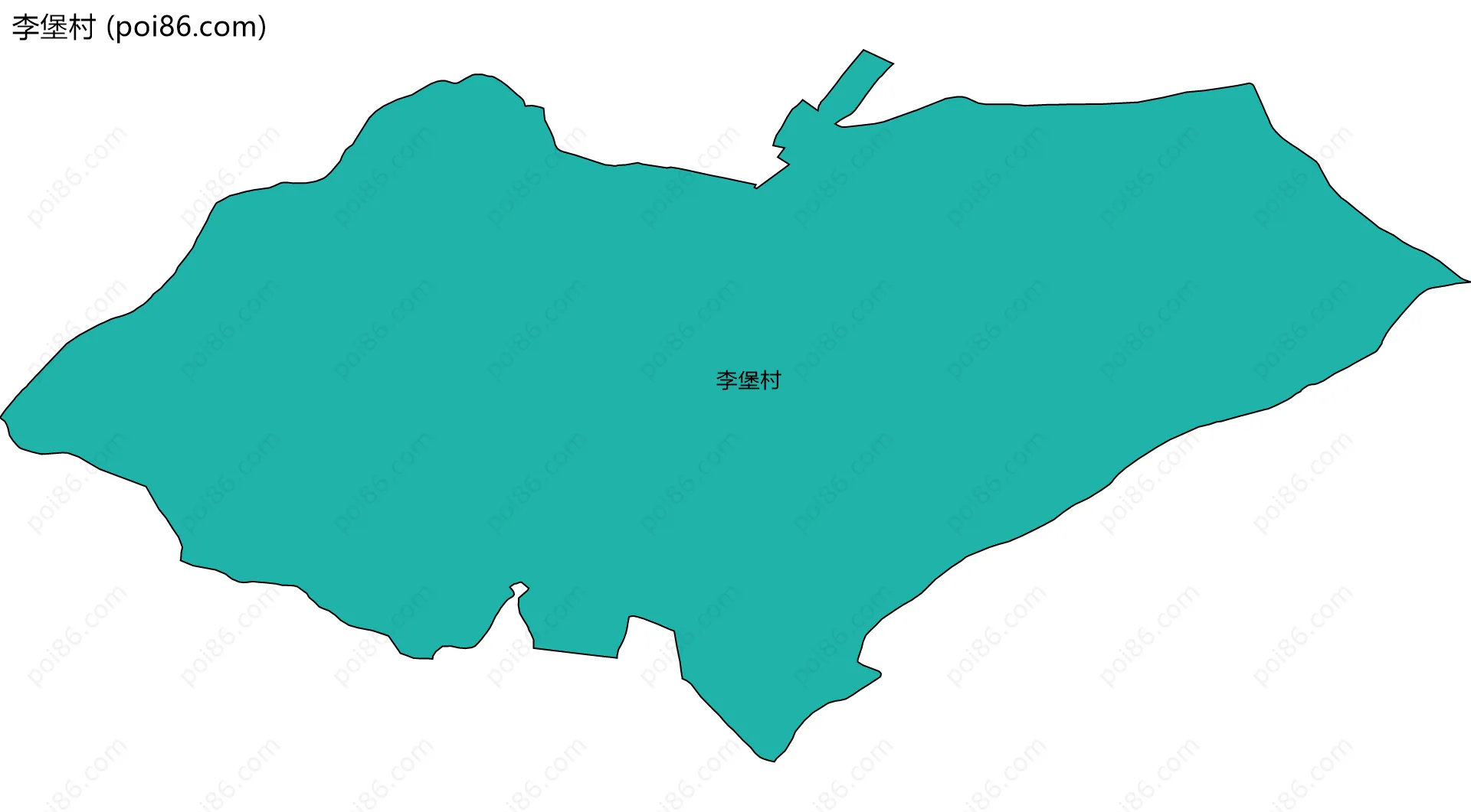 李堡村边界地图