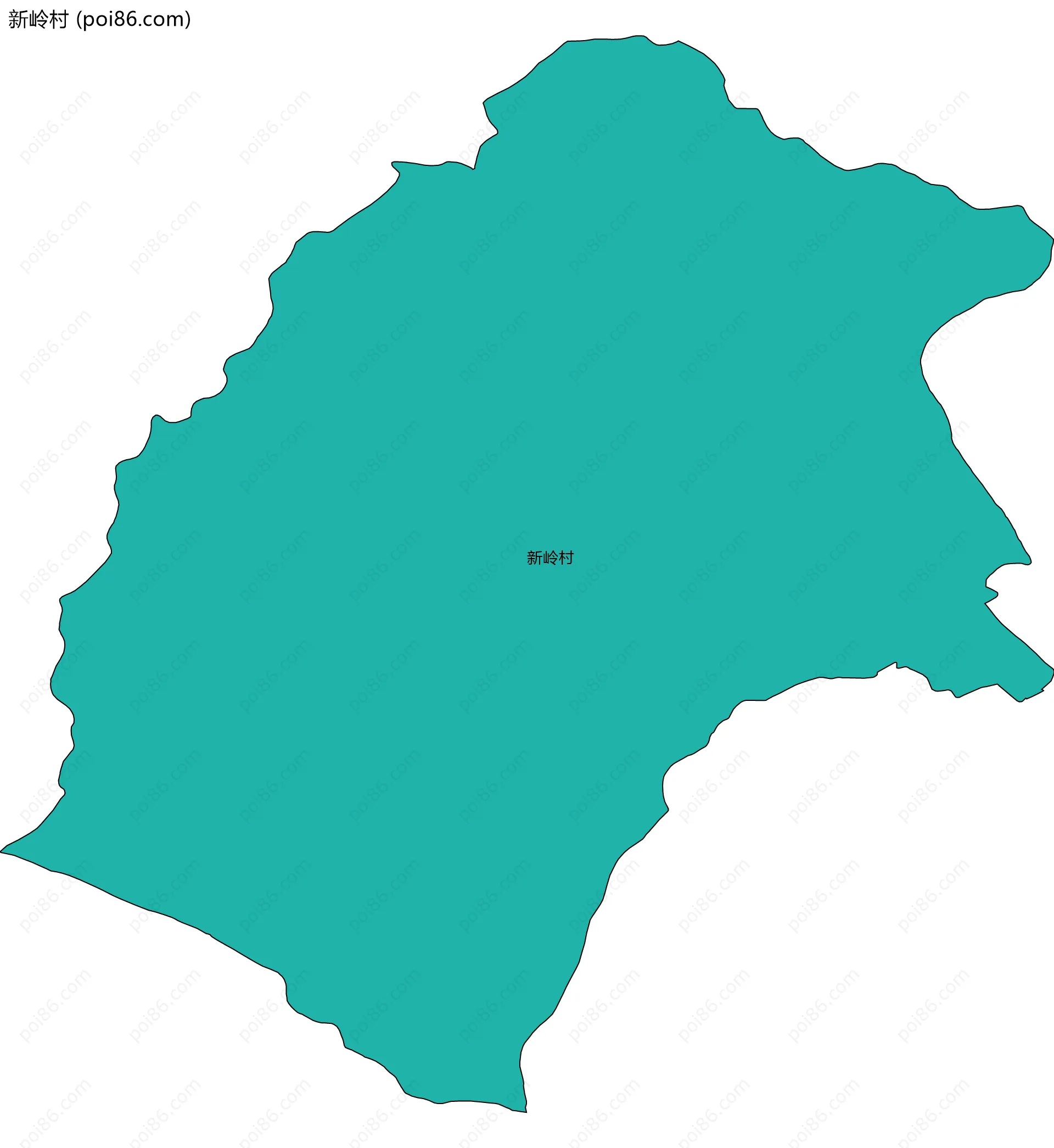 新岭村边界地图