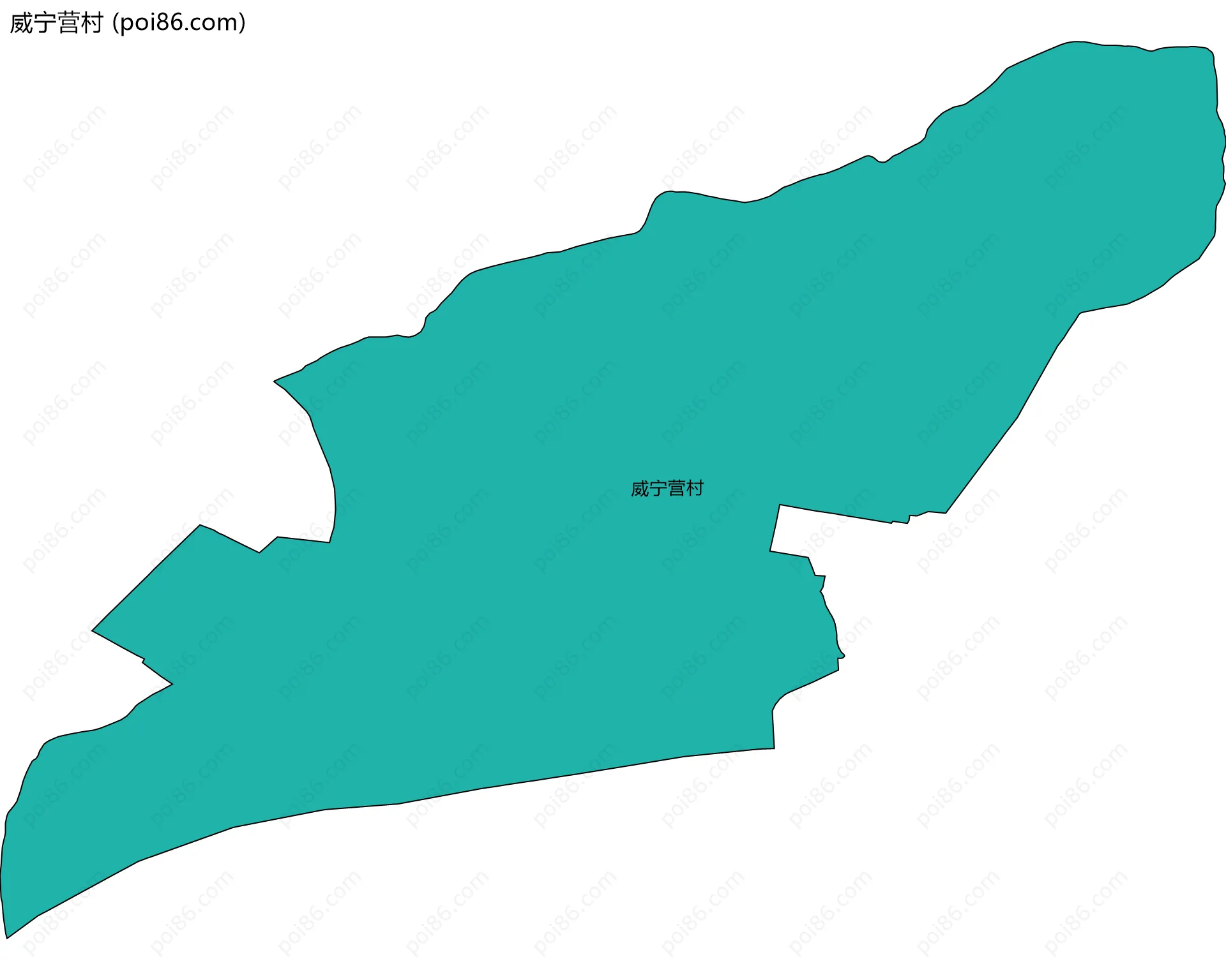 威宁营村边界地图