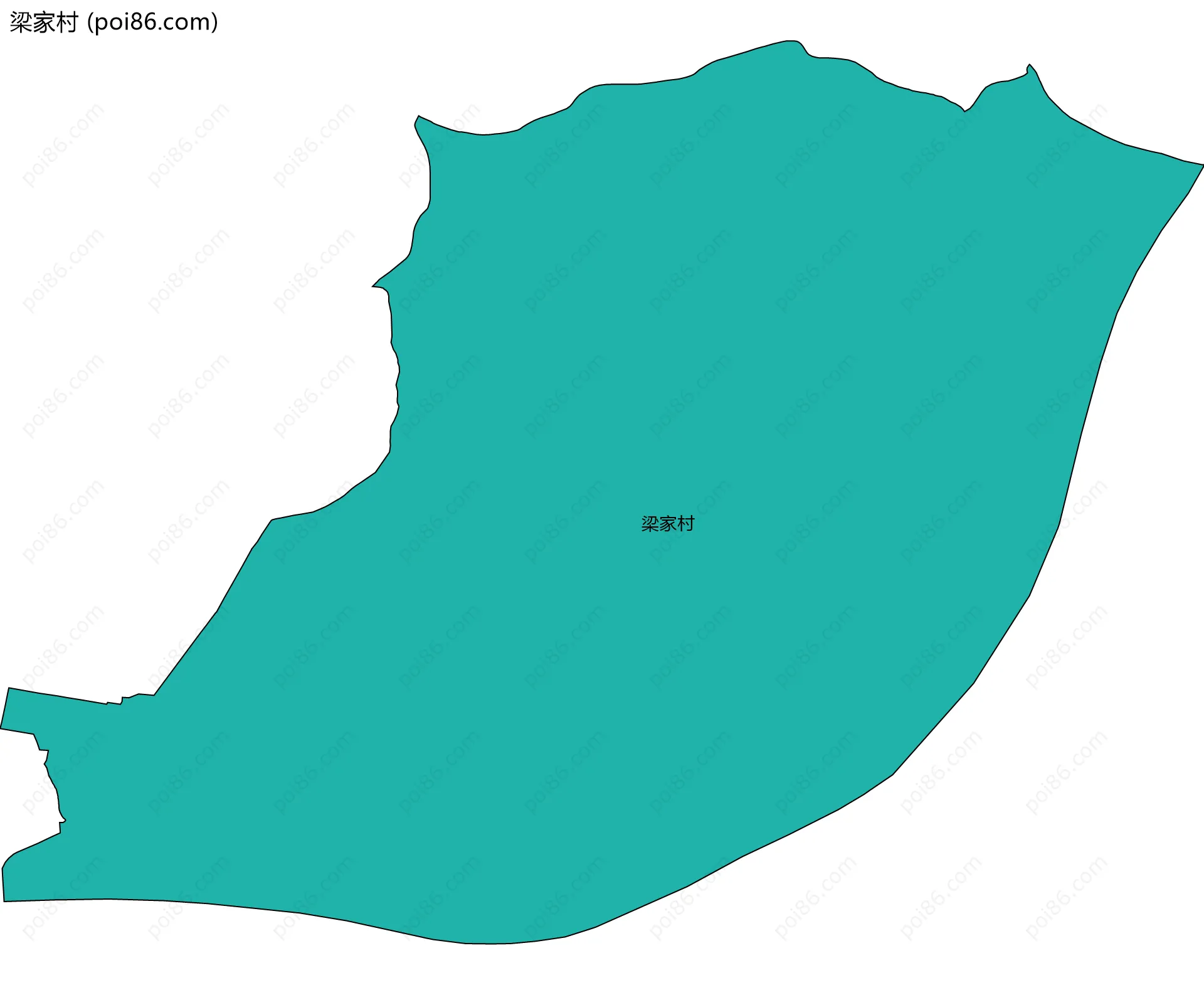 梁家村边界地图