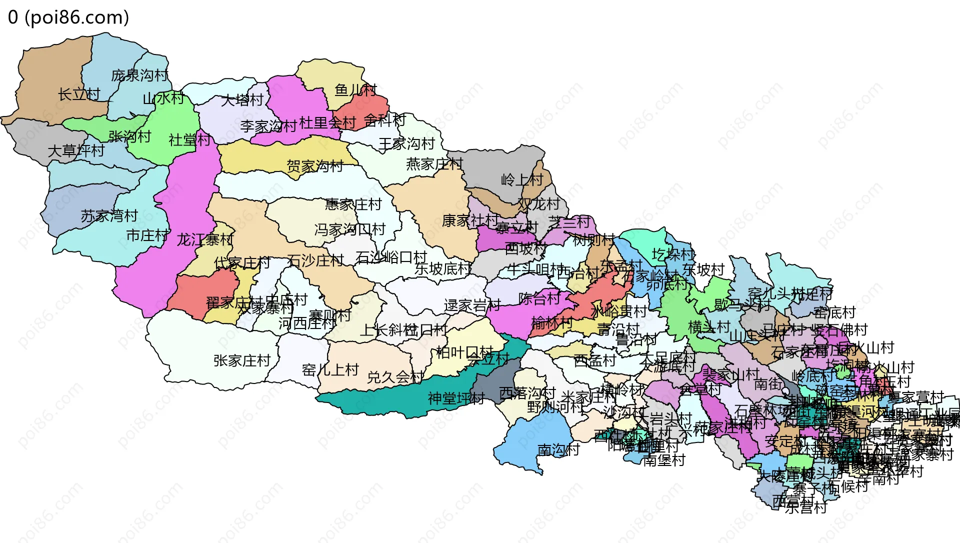 0边界地图(五级行政区划)