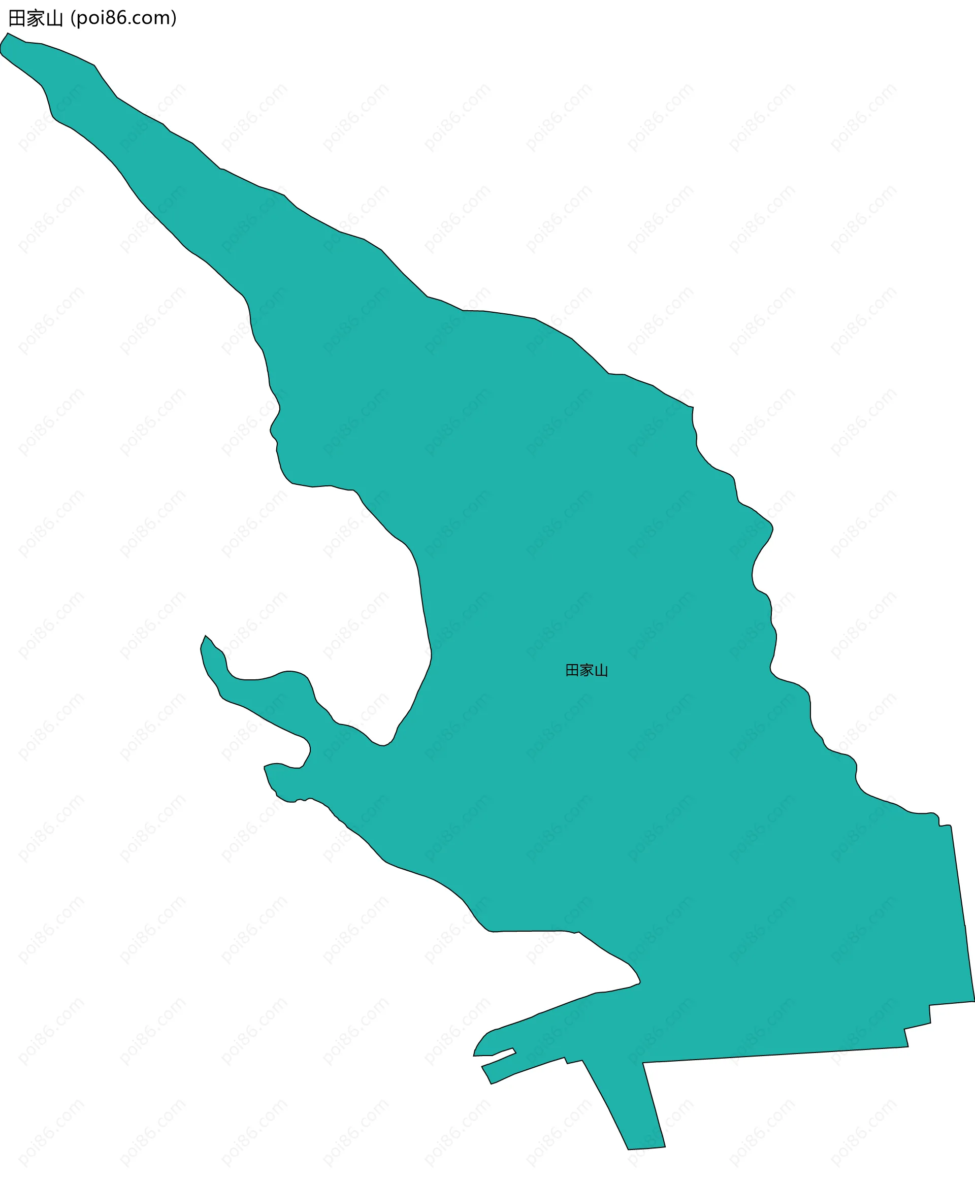 田家山边界地图