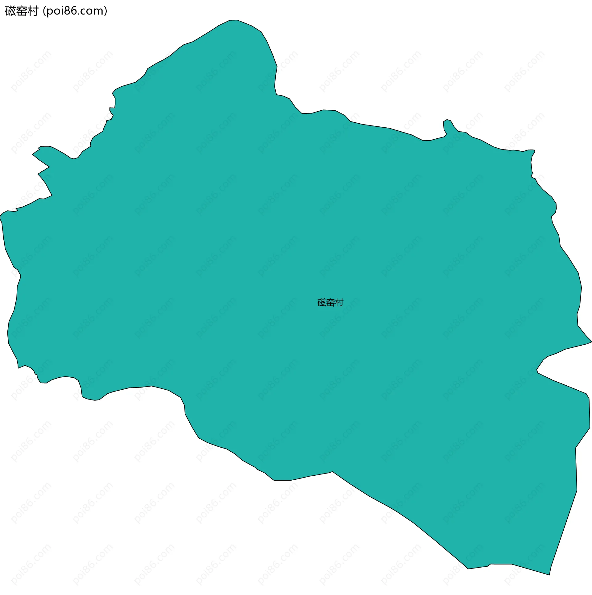 磁窑村边界地图